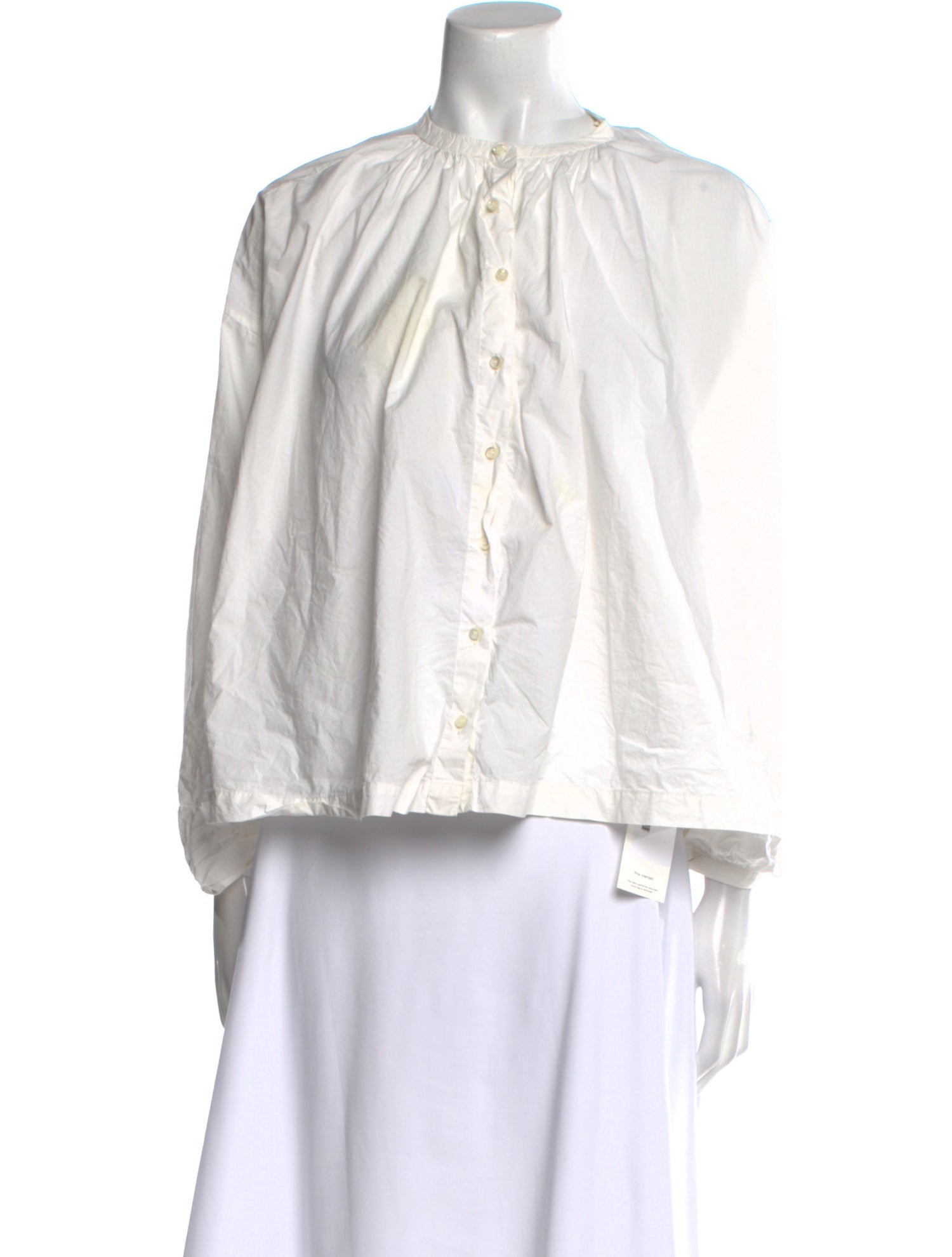 DÔEN Mock Neck Long Sleeve Blouse