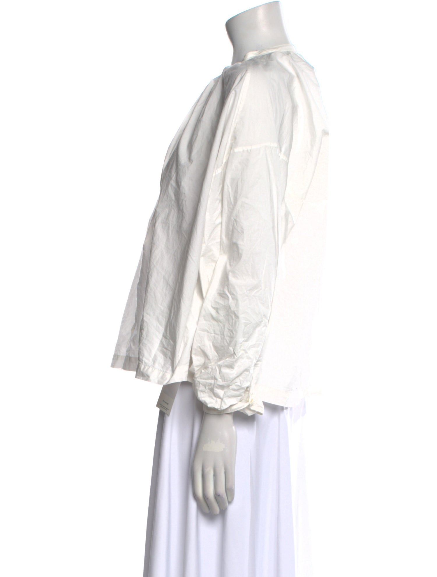 DÔEN Mock Neck Long Sleeve Blouse