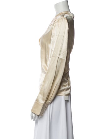 DÔEN Silk V-Neck Blouse