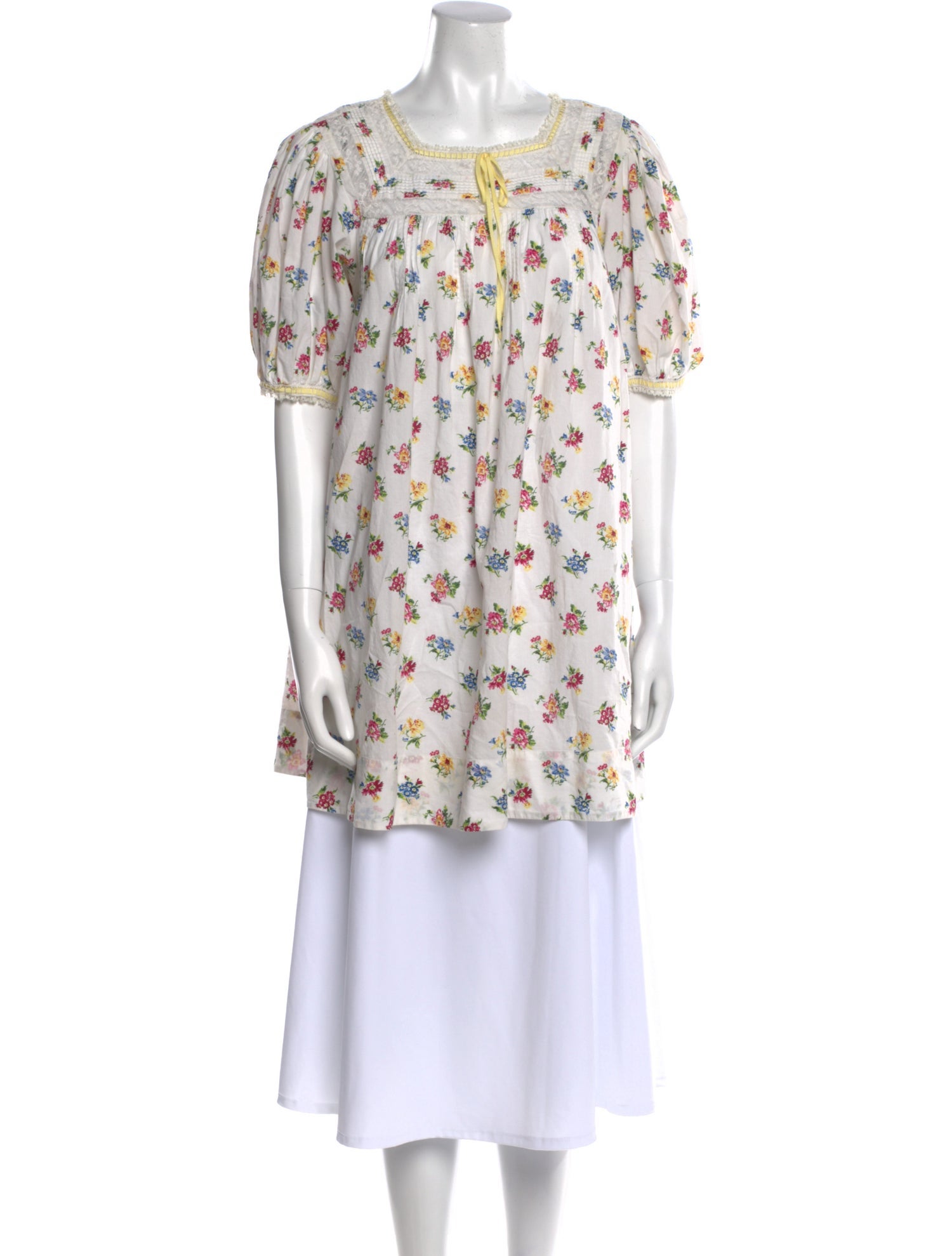 DÔEN Floral Print Crew Neck Tunic