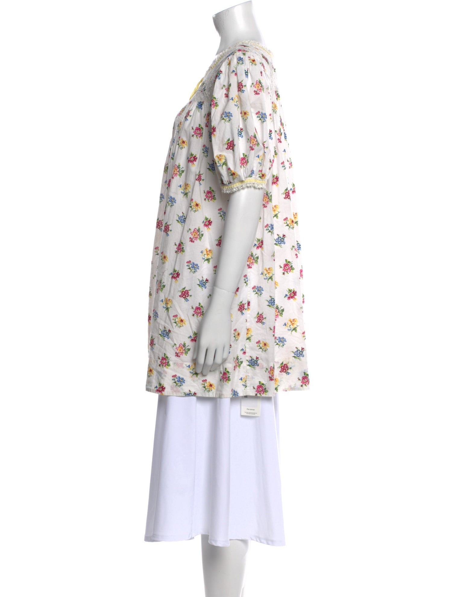 DÔEN Floral Print Crew Neck Tunic