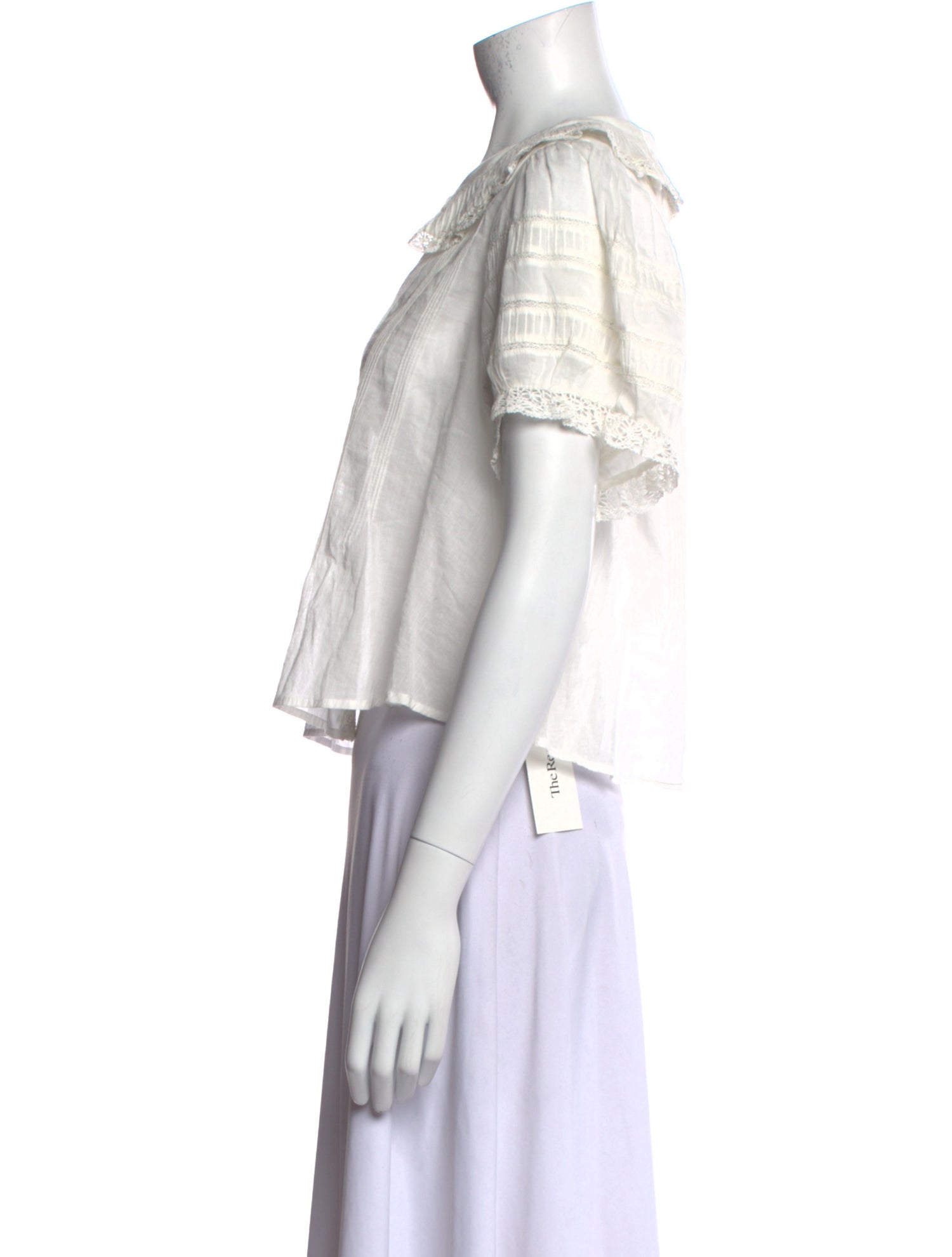 DÔEN Crew Neck Short Sleeve Blouse