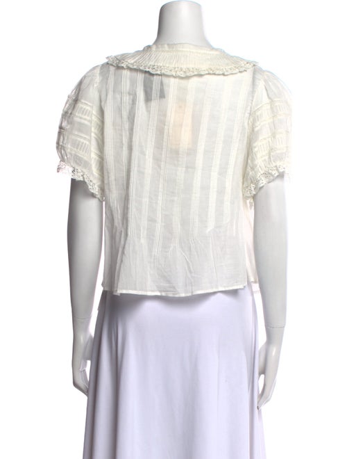 DÔEN Crew Neck Short Sleeve Blouse