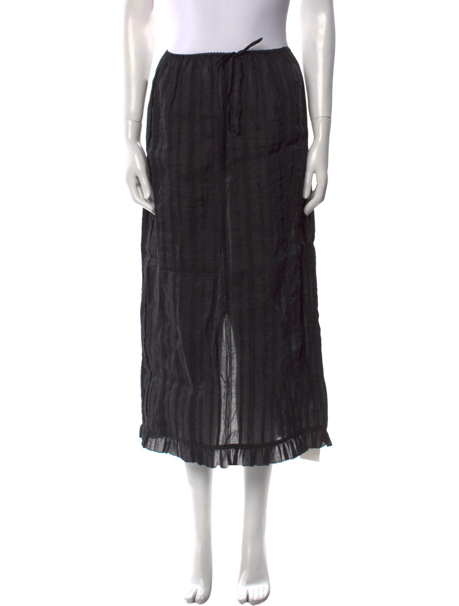 DÔEN Bow Accents Midi Length Skirt