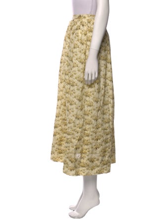 DÔEN Floral Print Midi Length Skirt
