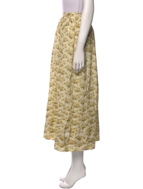 DÔEN Floral Print Midi Length Skirt