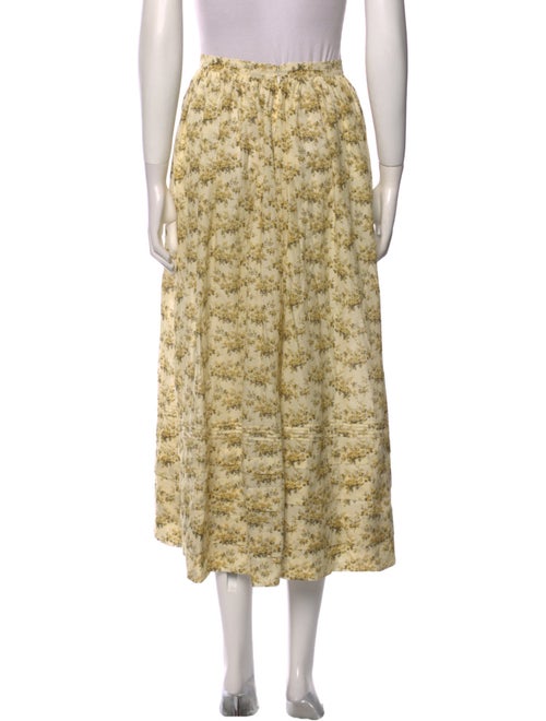 DÔEN Floral Print Midi Length Skirt