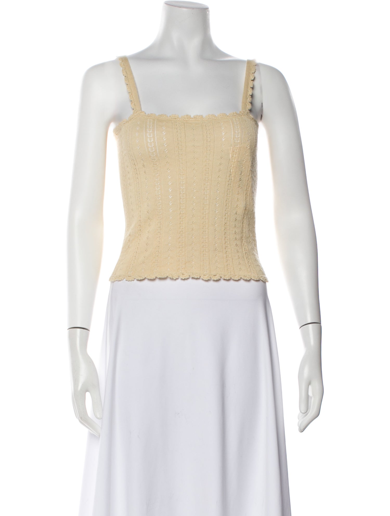 DÔEN Baby Alpaca Square Neckline Crop Top