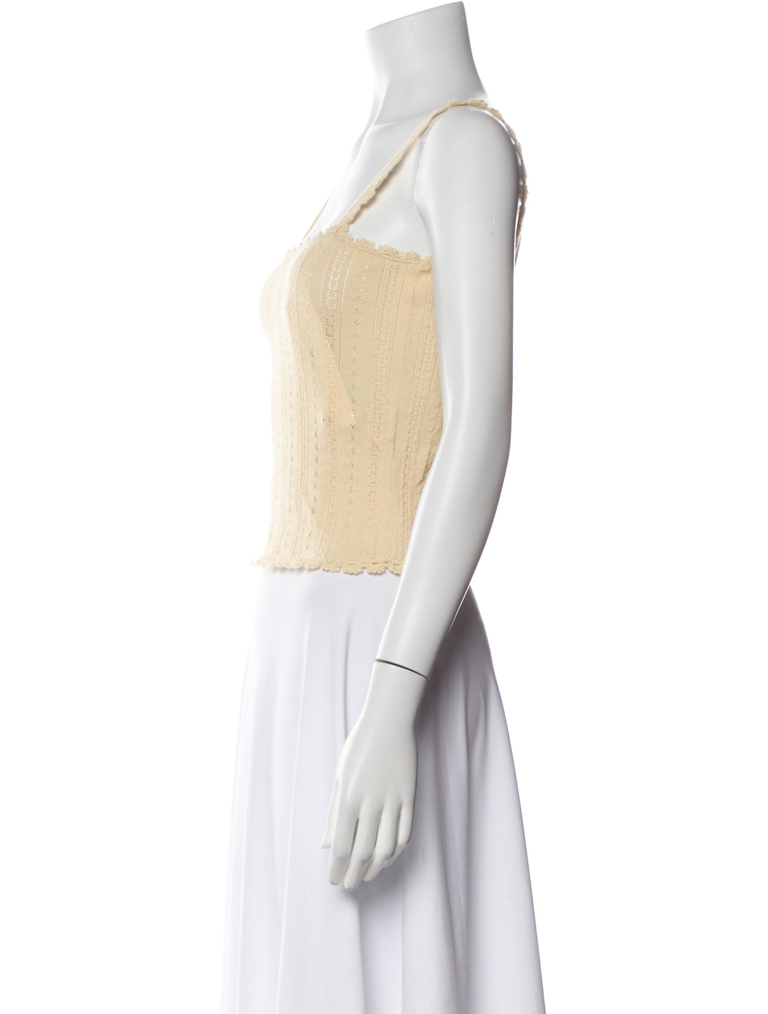 DÔEN Baby Alpaca Square Neckline Crop Top