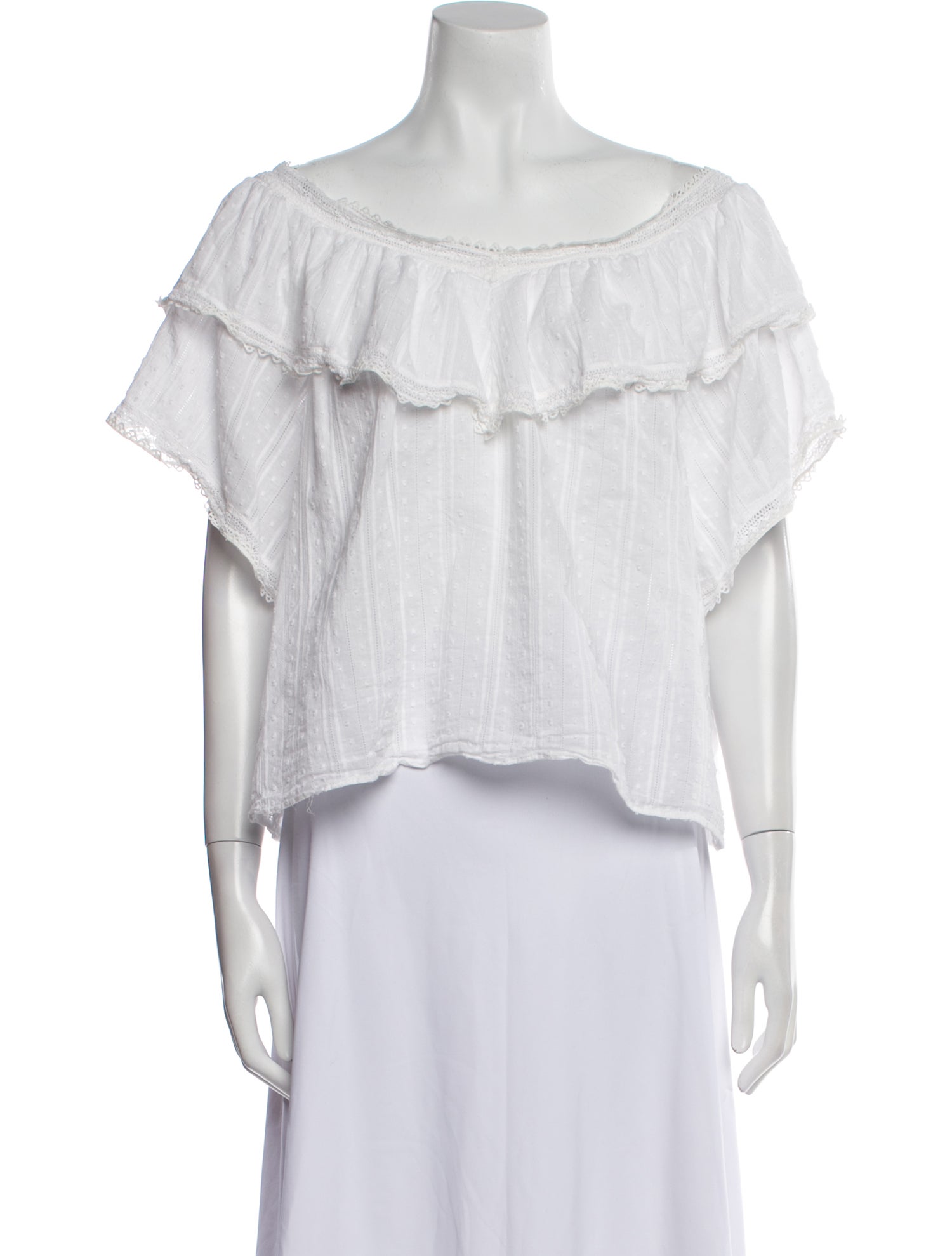 DÔEN Off-The-Shoulder Short Sleeve Crop Top