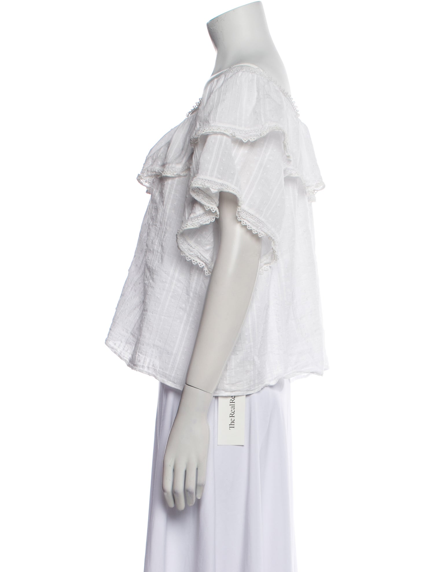 DÔEN Off-The-Shoulder Short Sleeve Crop Top