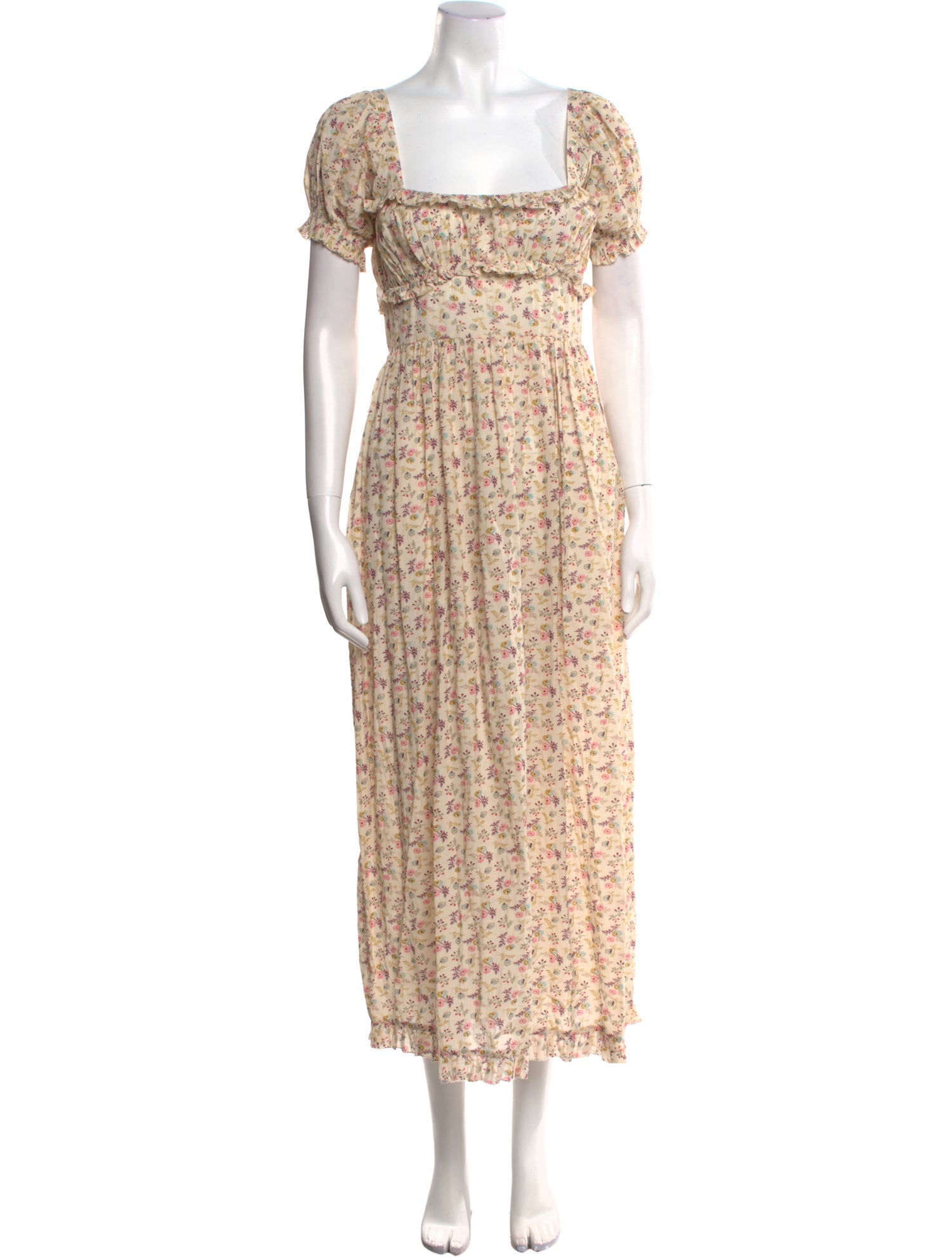DÔEN Floral Print Long Dress w/ Tags