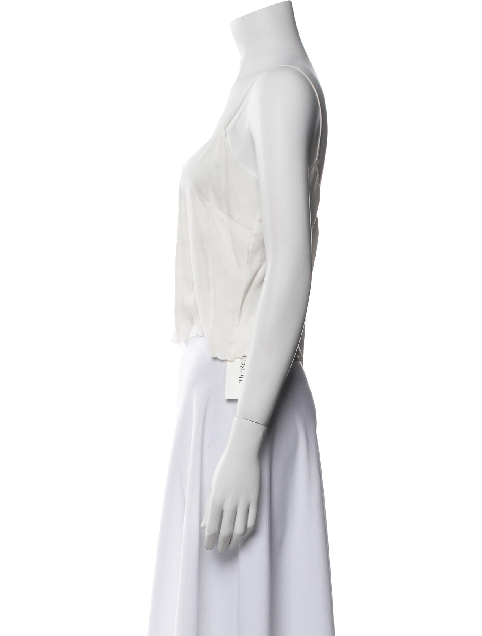 DÔEN Silk Square Neckline Crop Top