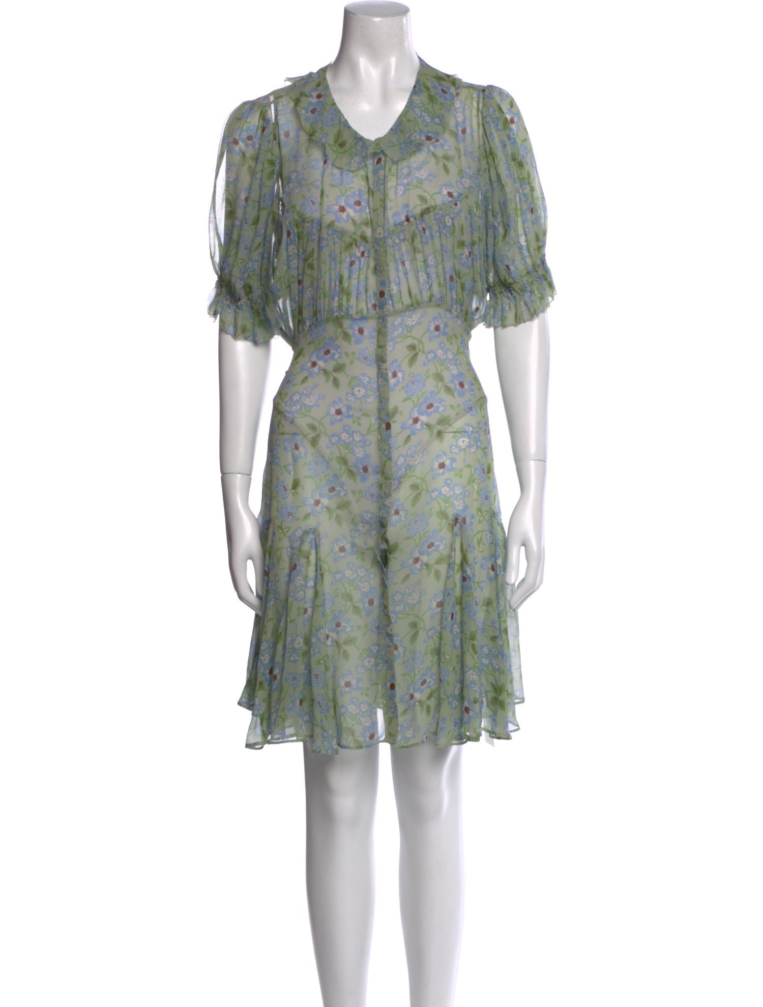 DÔEN Silk Knee-Length Dress