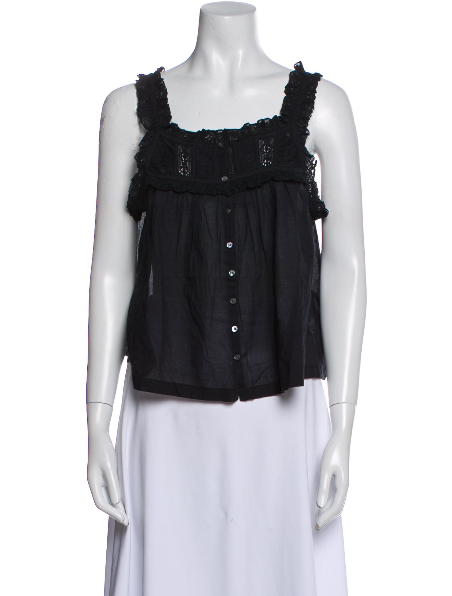 DÔEN Square Neckline Sleeveless Top