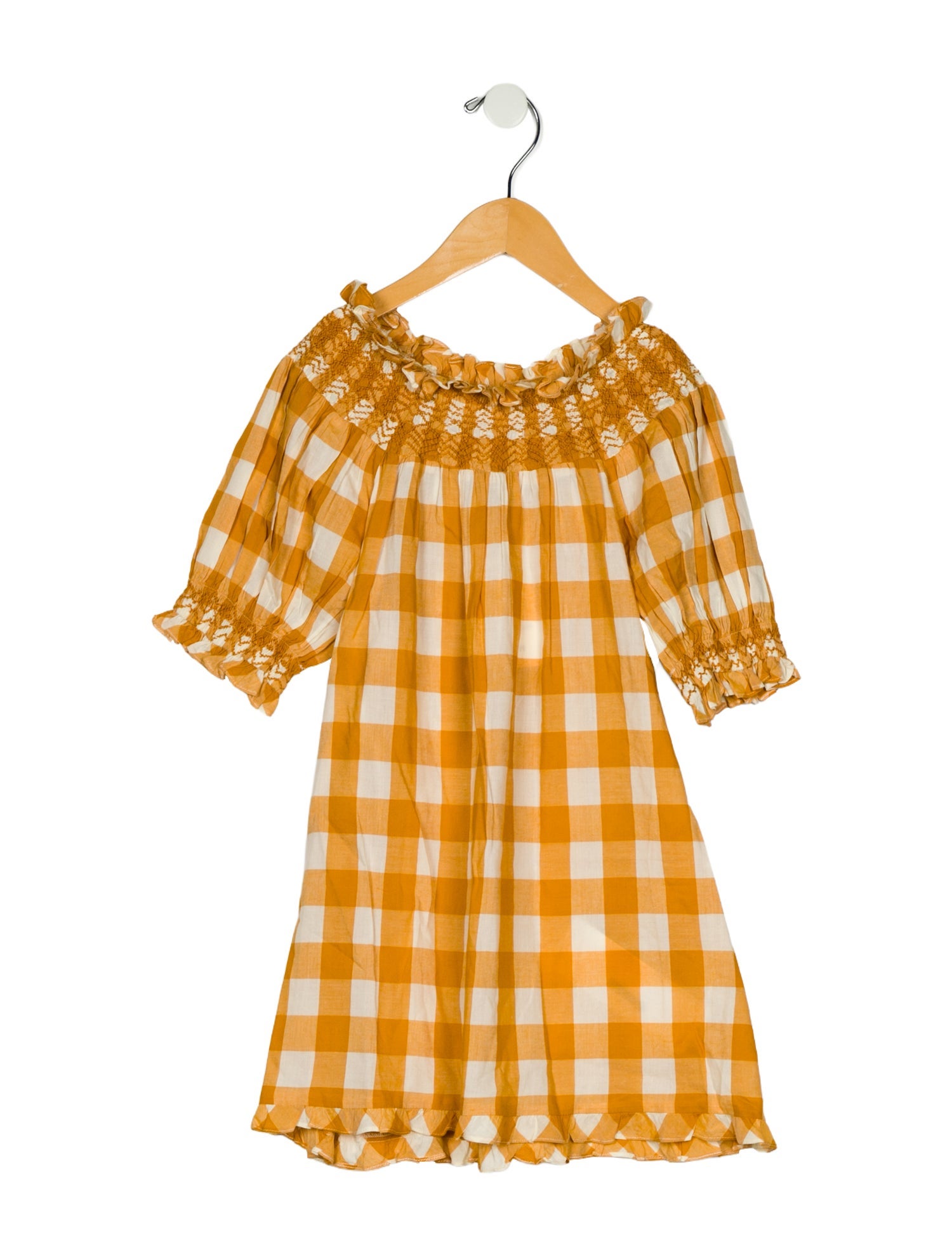 DÔEN Kids' Girls' Plaid Short Sleeve Dress w/ Tags
