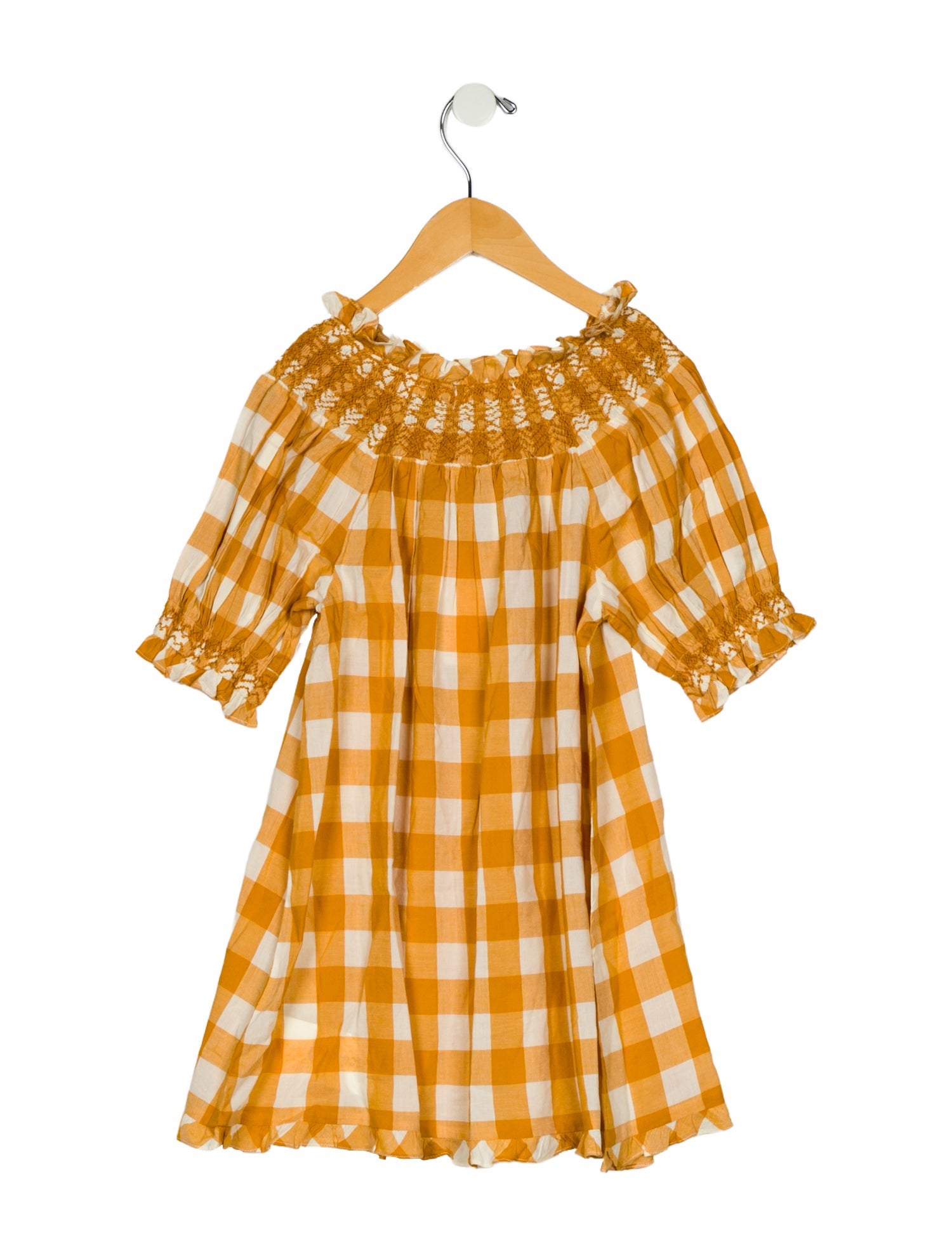 DÔEN Kids' Girls' Plaid Short Sleeve Dress w/ Tags