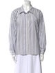 DÔEN Striped Long Sleeve Button-Up Top
