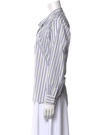 DÔEN Striped Long Sleeve Button-Up Top