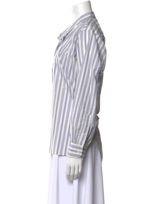 DÔEN Striped Long Sleeve Button-Up Top