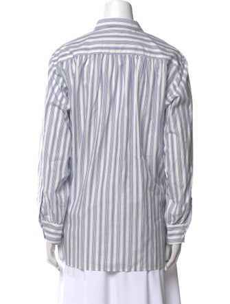 DÔEN Striped Long Sleeve Button-Up Top