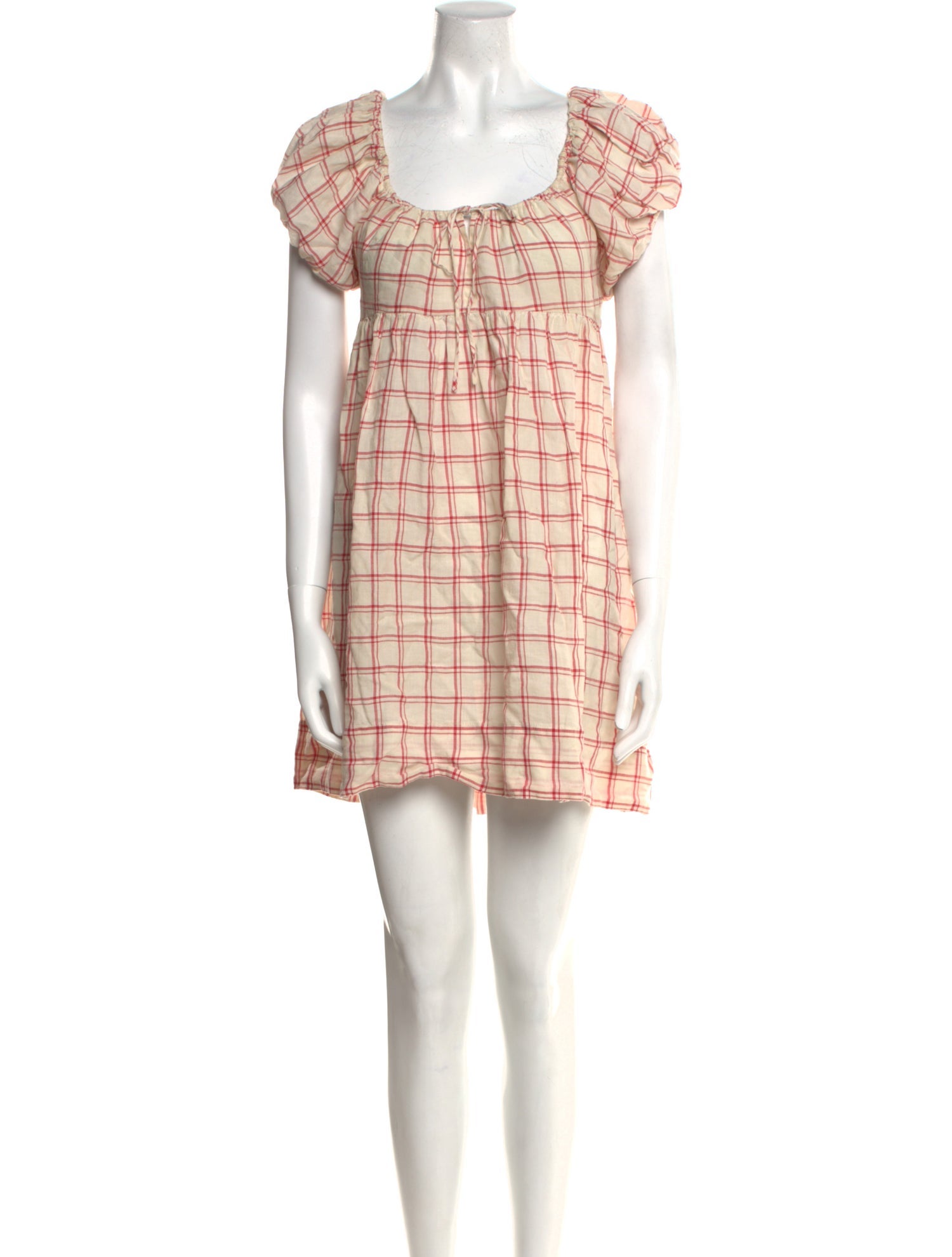 DÔEN Plaid Print Mini Dress