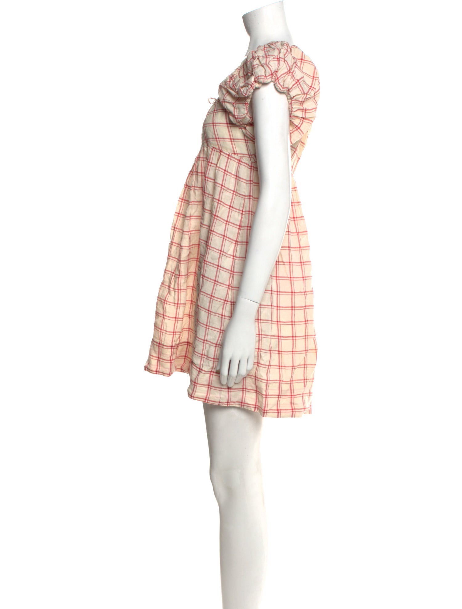 DÔEN Plaid Print Mini Dress