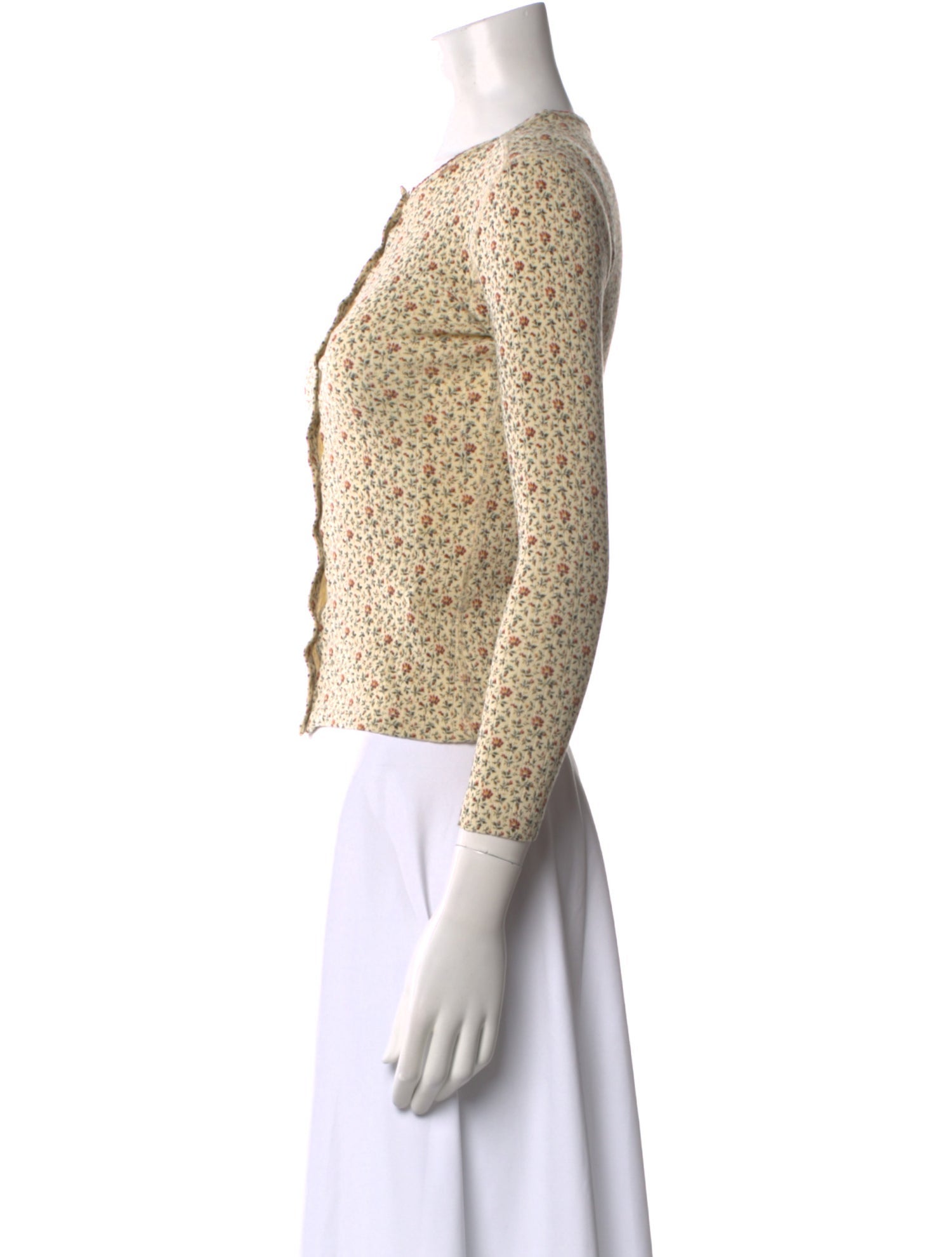 DÔEN Animal Print Crew Neck Crop Top