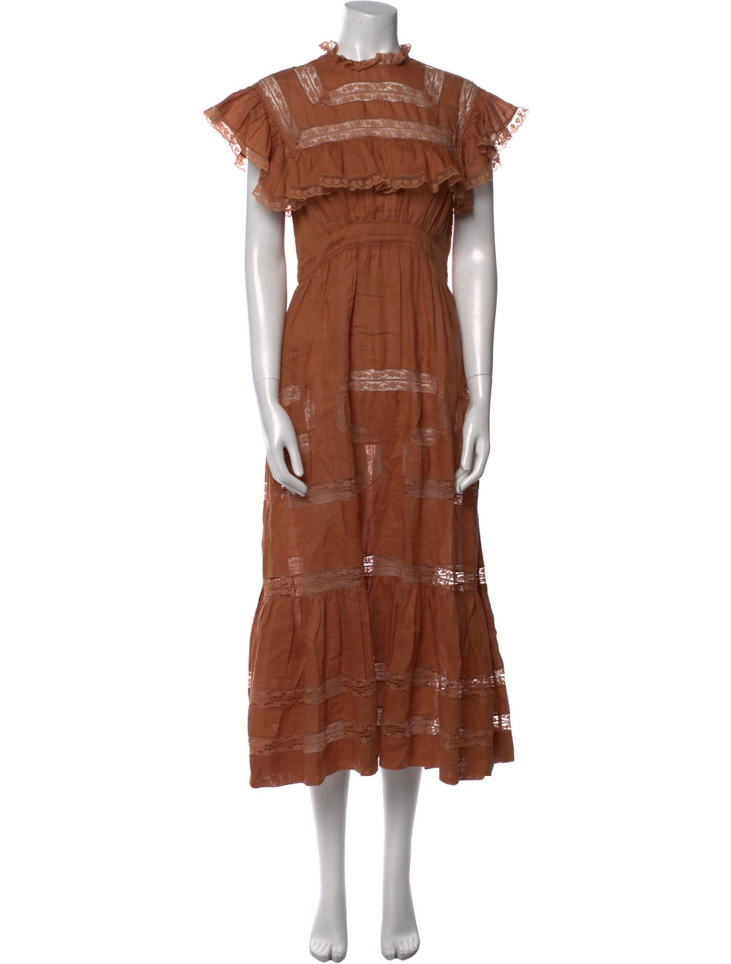 DÔEN Lace Pattern Long Dress