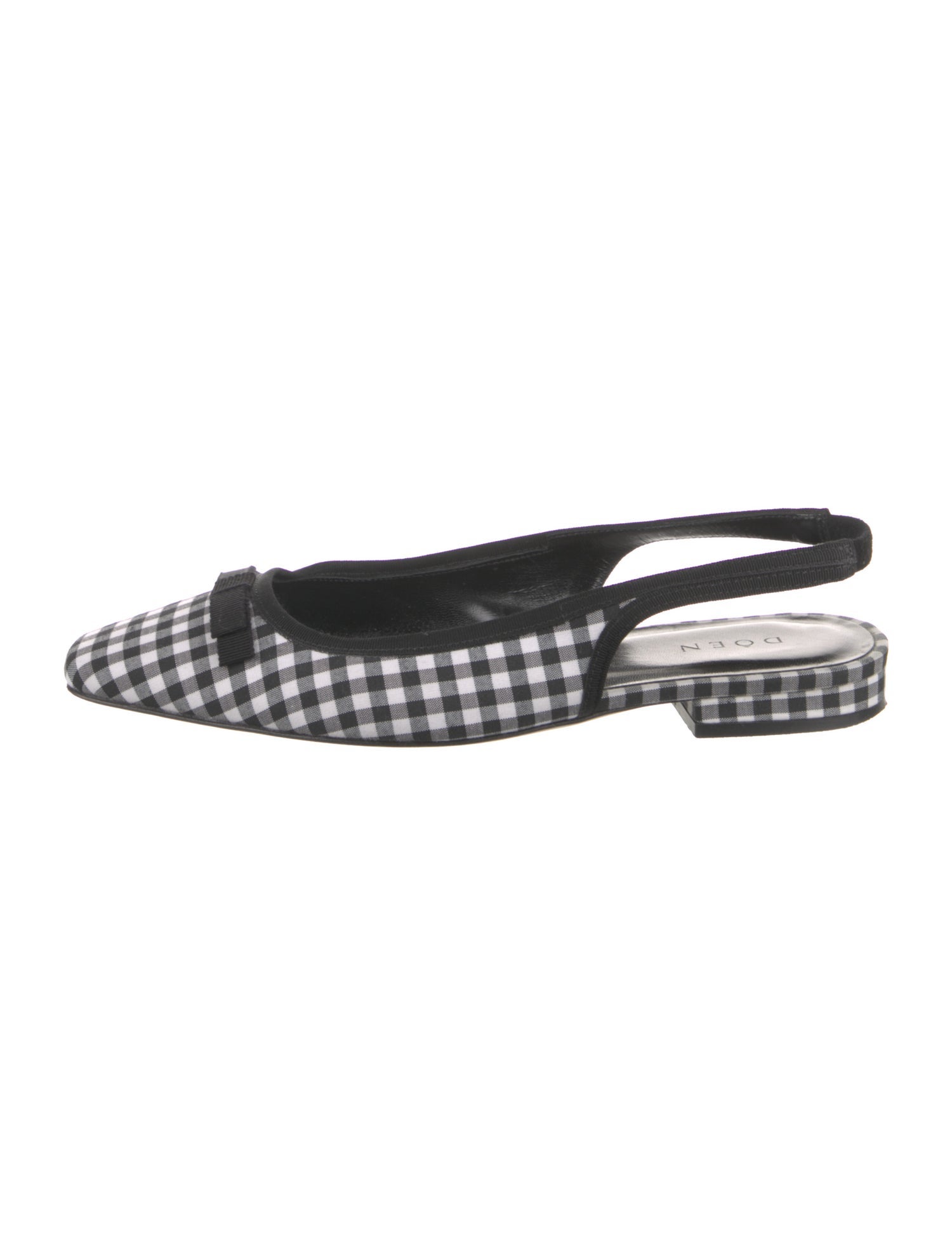 DÔEN Plaid Print Slingback Flats