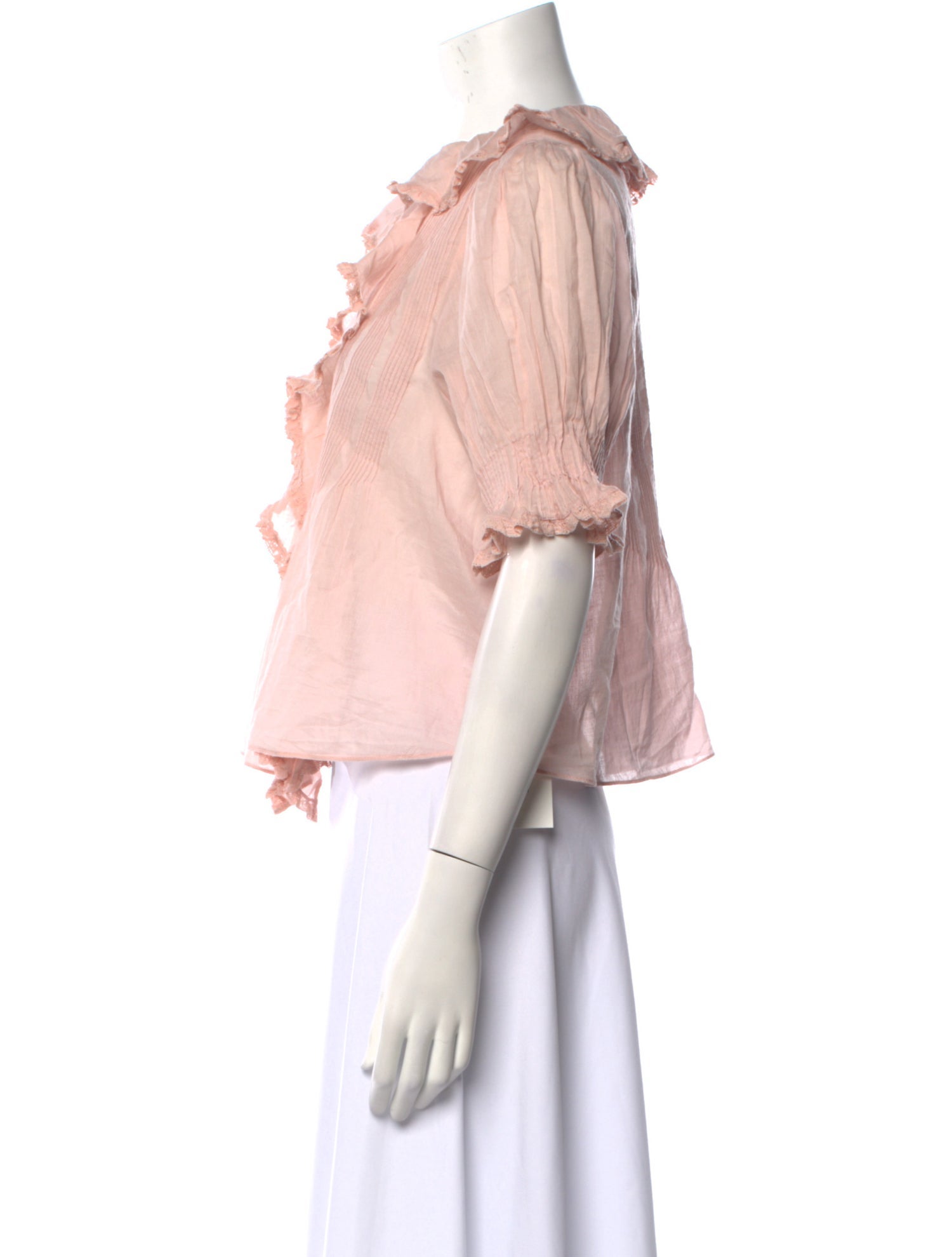 DÔEN V-Neck Short Sleeve Crop Top