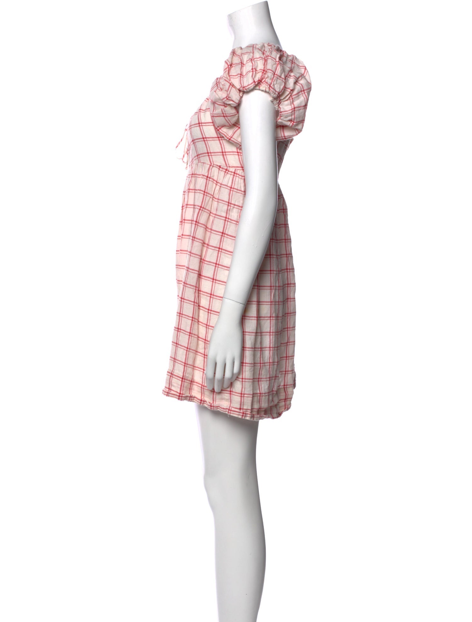 DÔEN Plaid Print Mini Dress