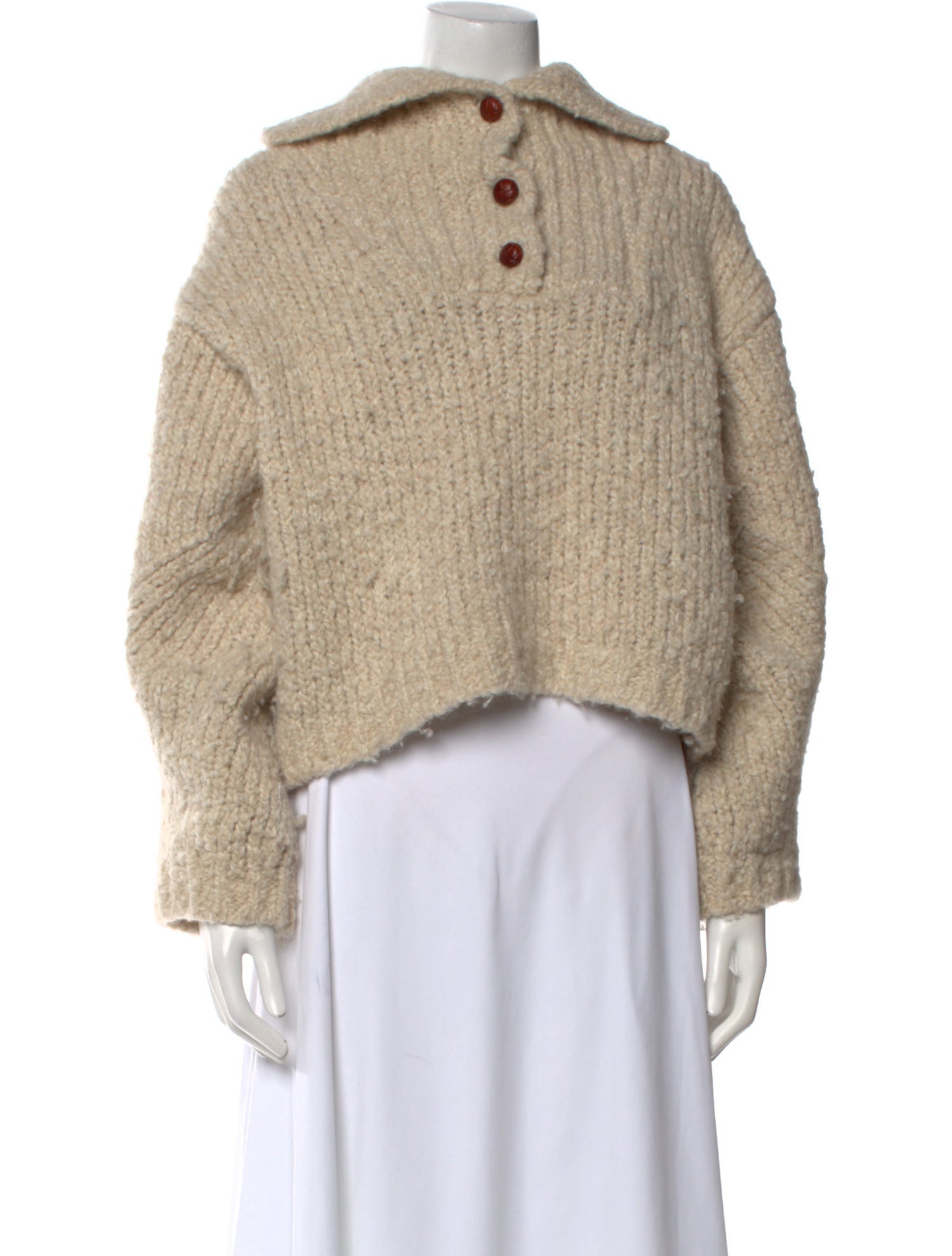 DÔEN Wool Mock Neck Sweater