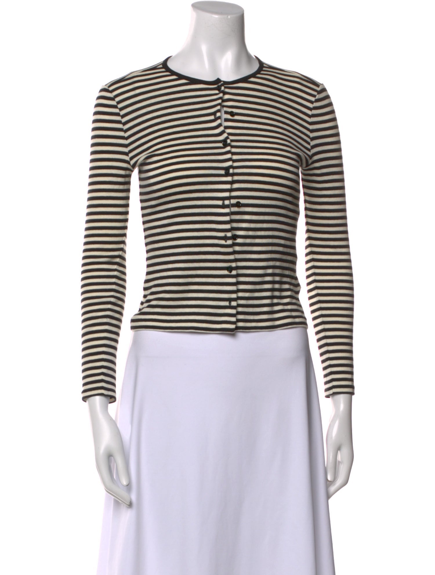 DÔEN Striped Crew Neck Crop Top