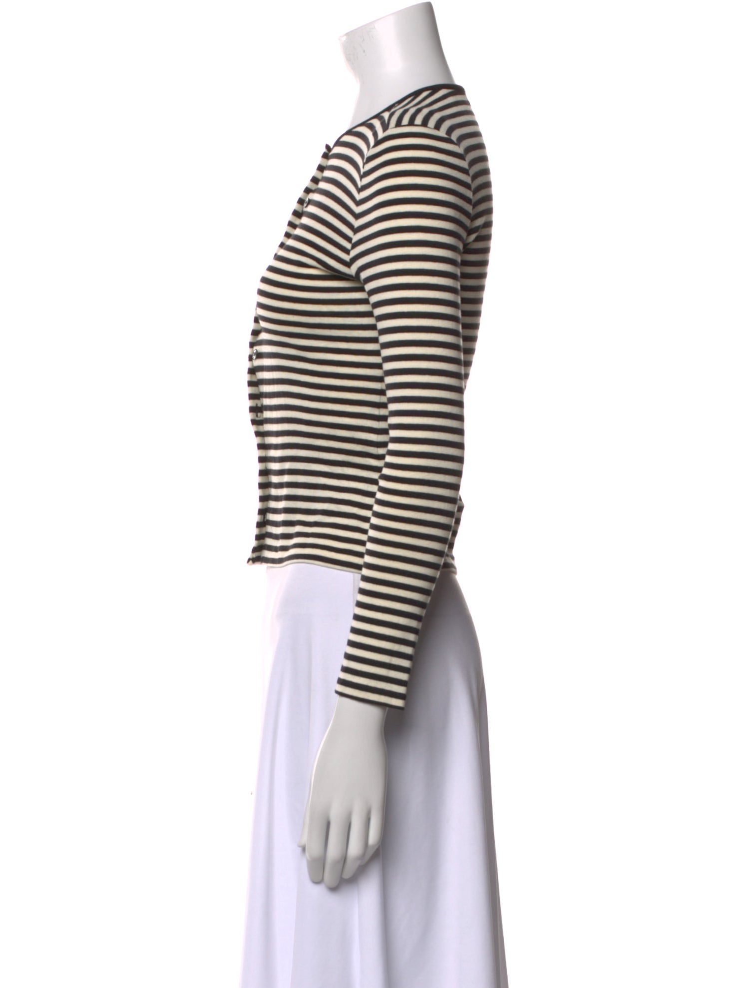 DÔEN Striped Crew Neck Crop Top