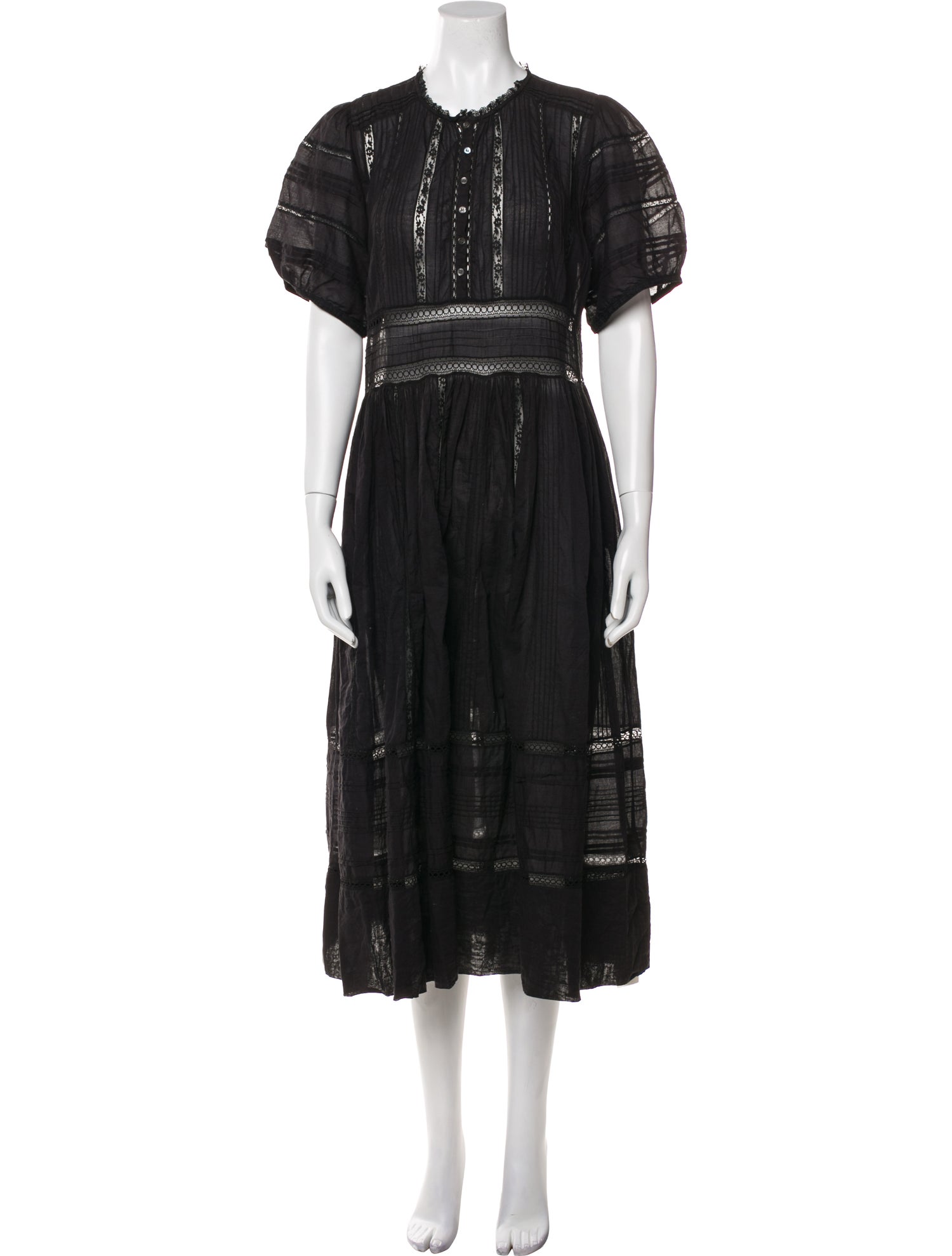 DÔEN Crew Neck Midi Length Dress