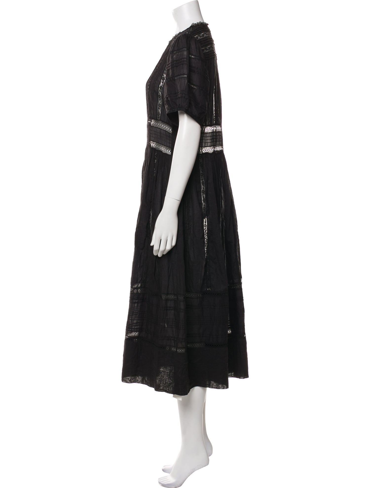 DÔEN Crew Neck Midi Length Dress