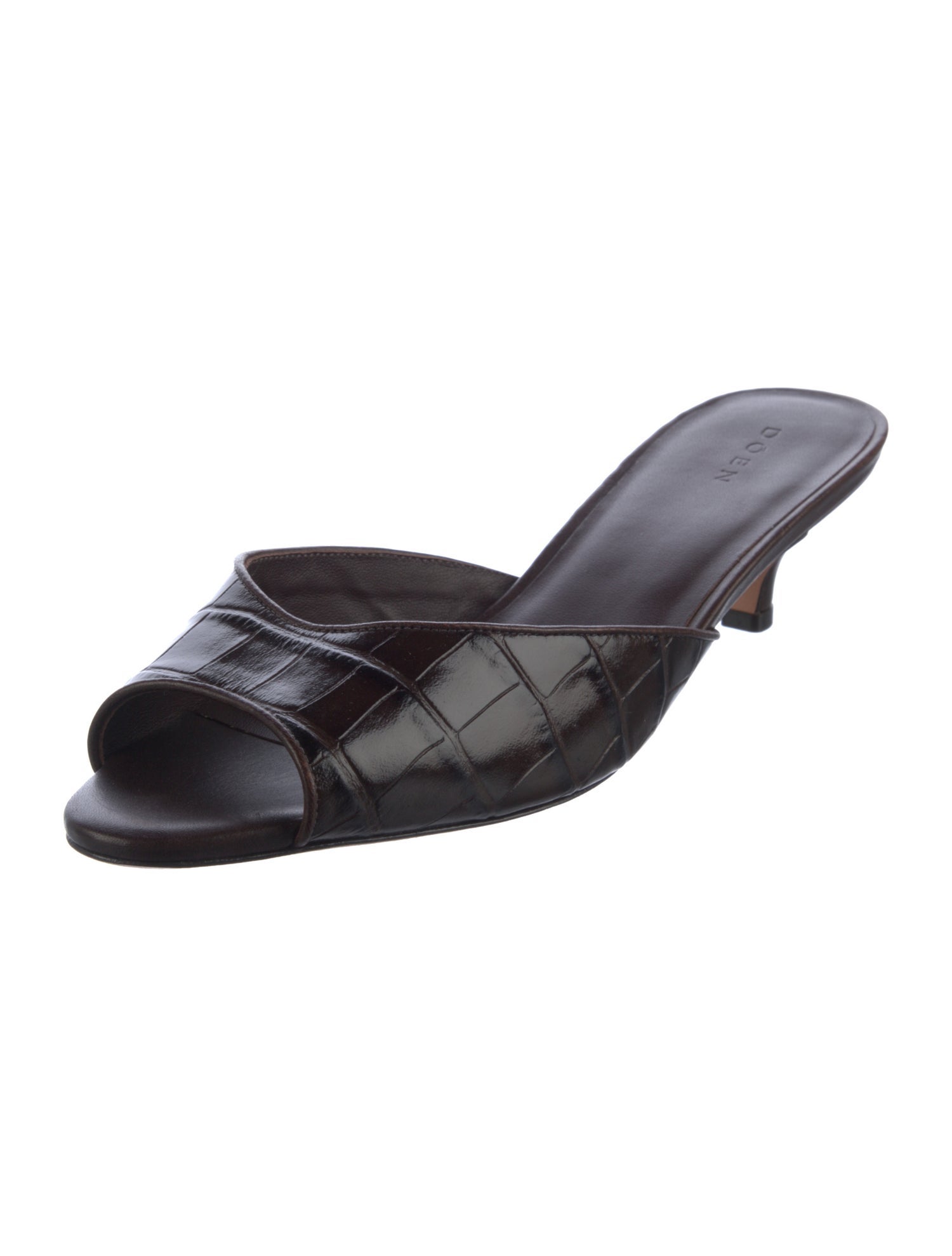 DÔEN Leather Printed Slides