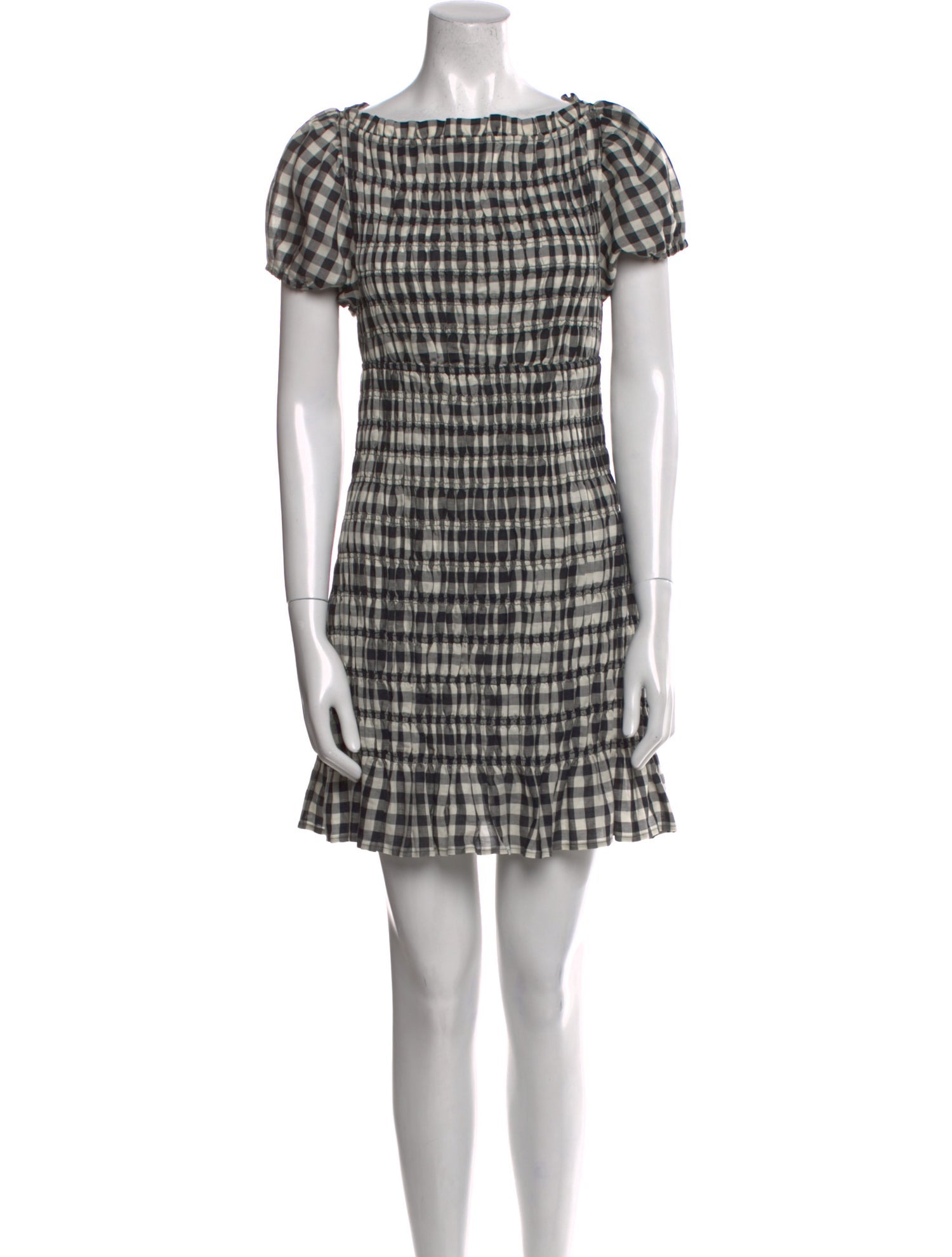 DÔEN Plaid Print Mini Dress