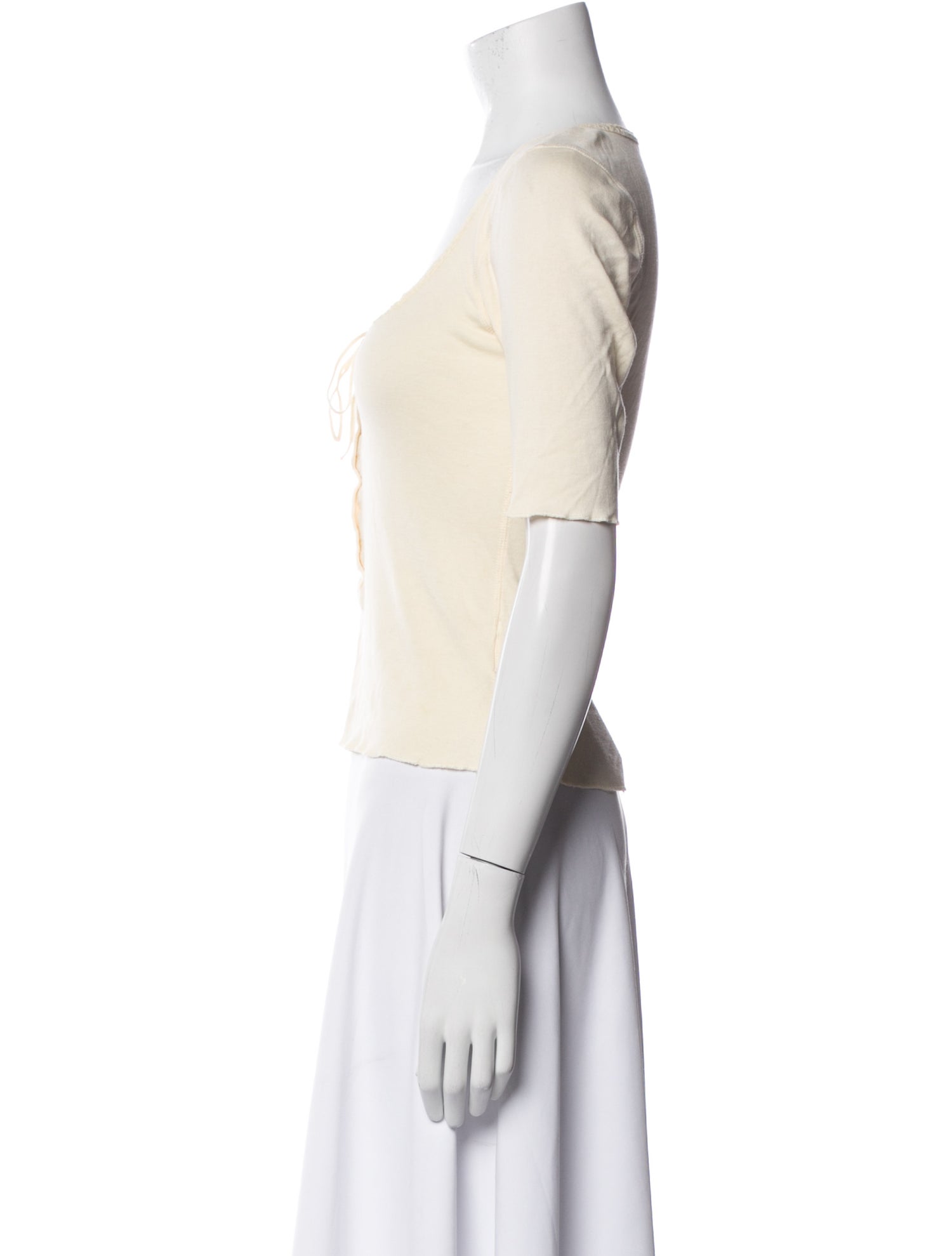 DÔEN Scoop Neck Short Sleeve Top