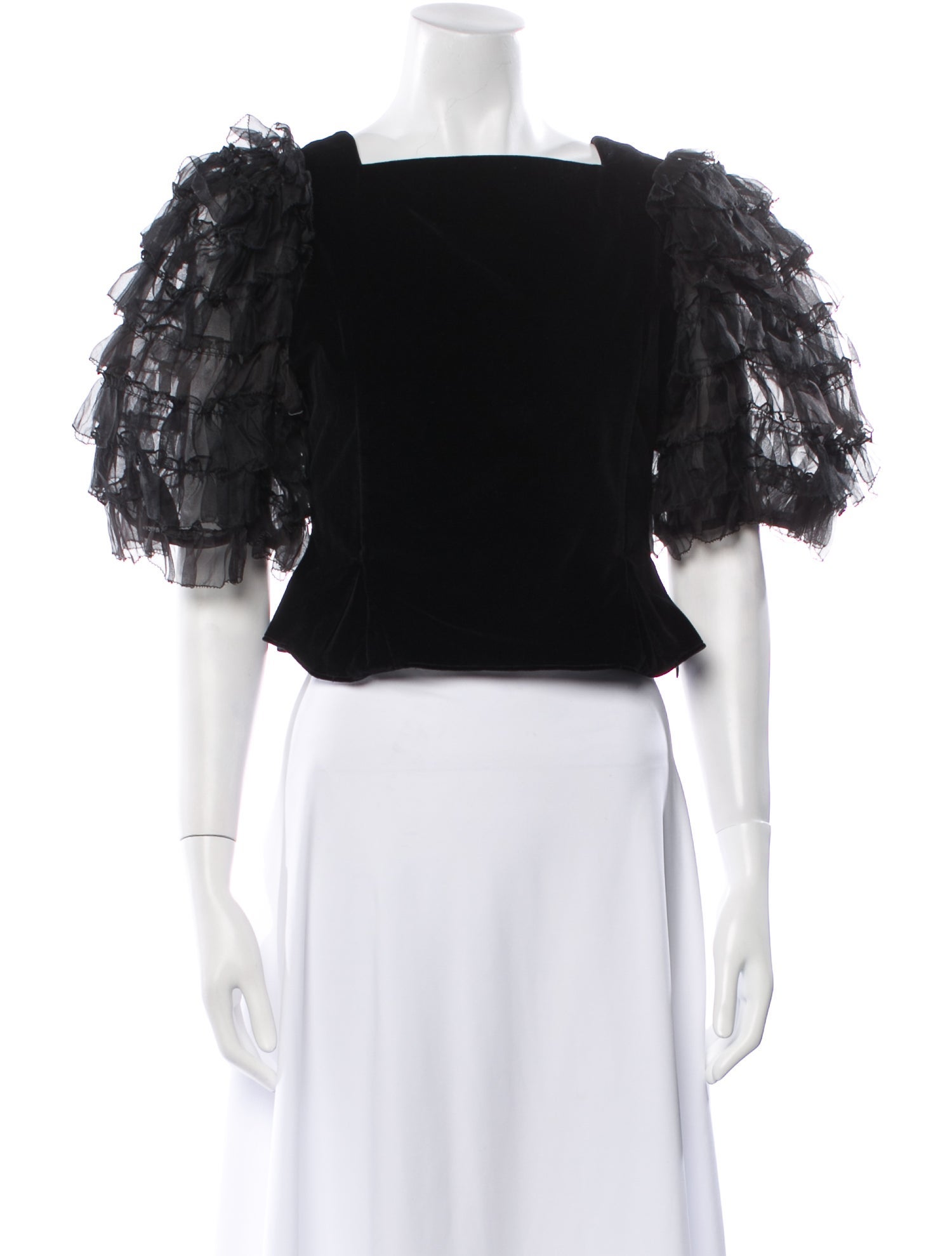 DÔEN Velvet Square Neckline Crop Top