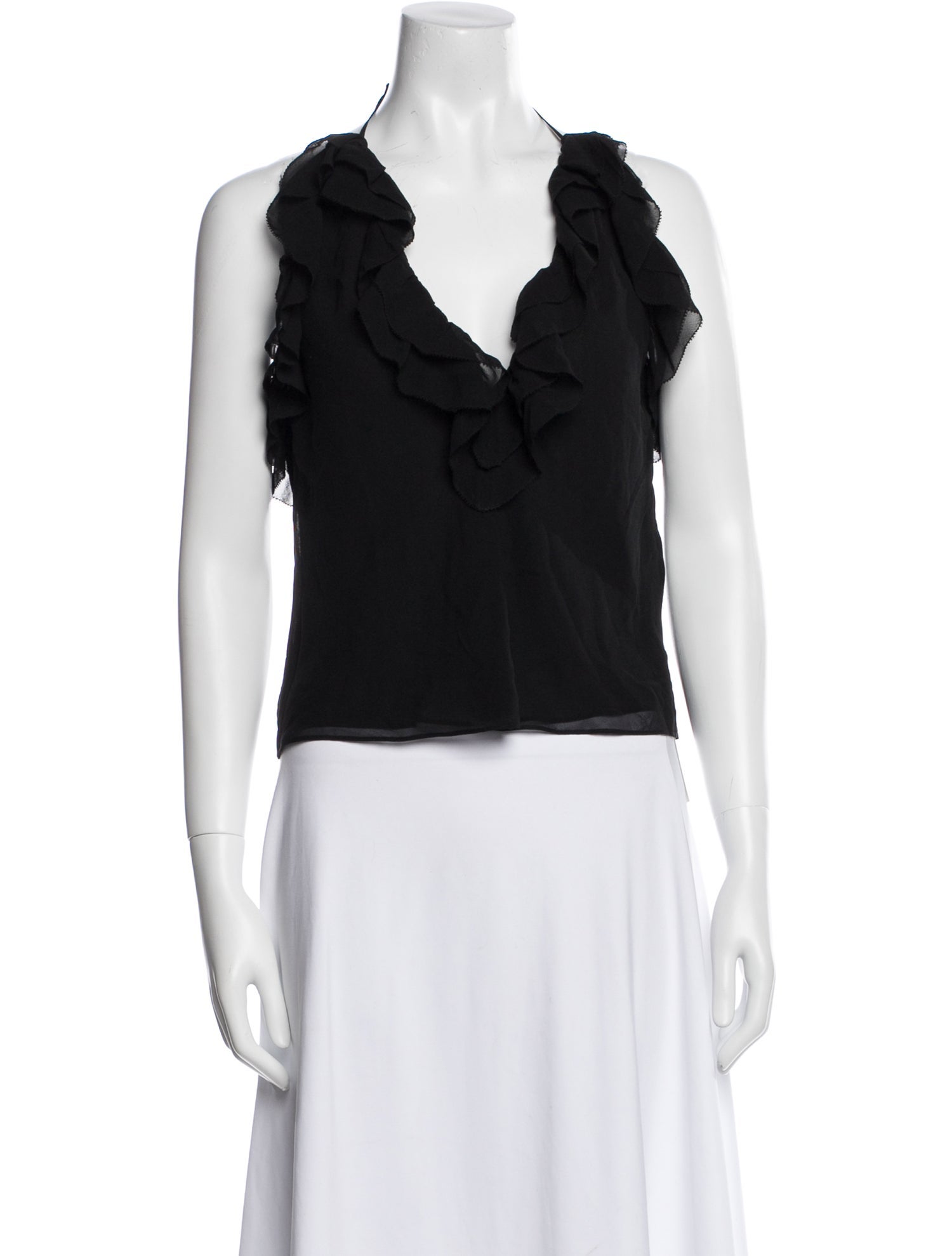 DÔEN Silk V-Neck Crop Top w/ Tags