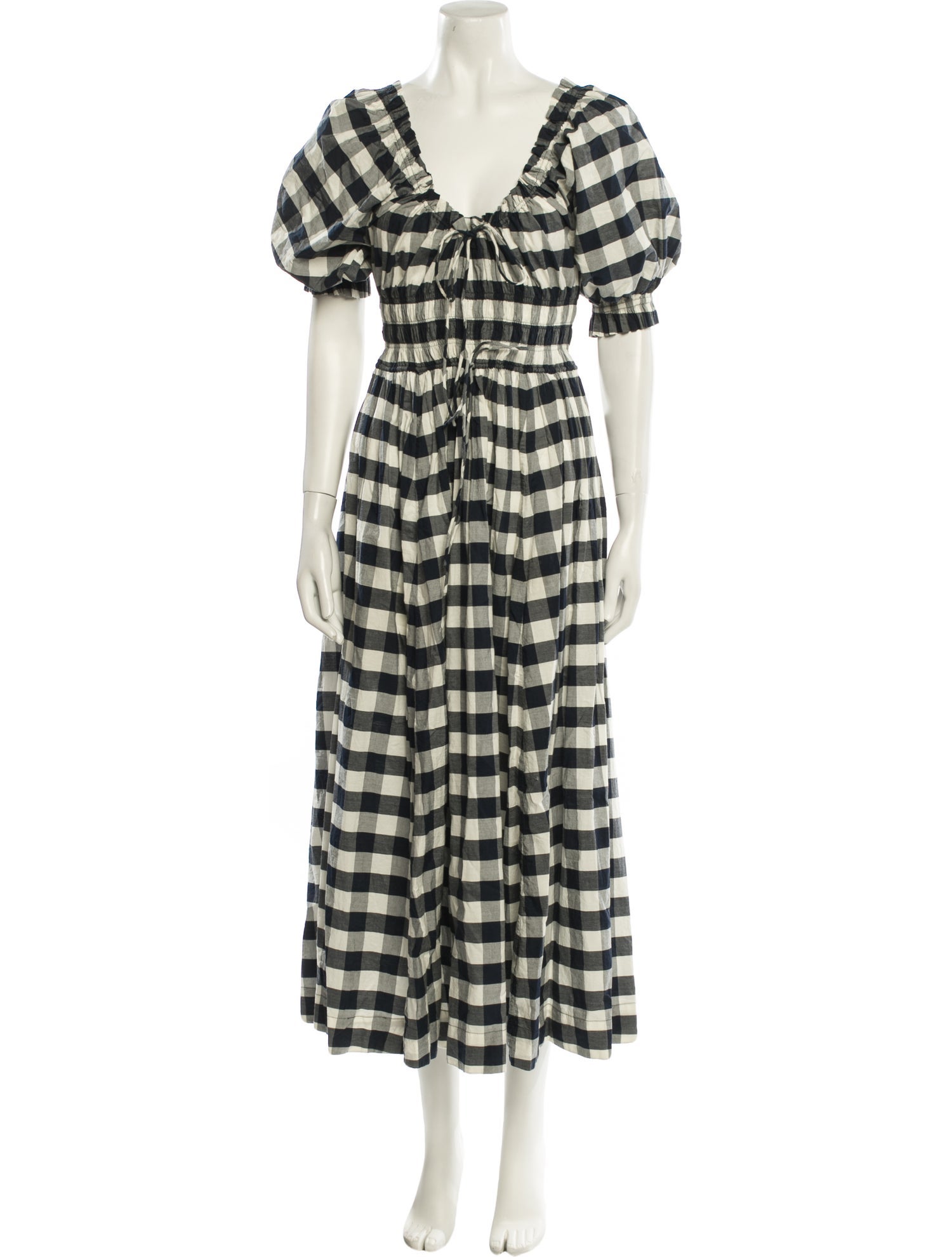 DÔEN Plaid Print Long Dress