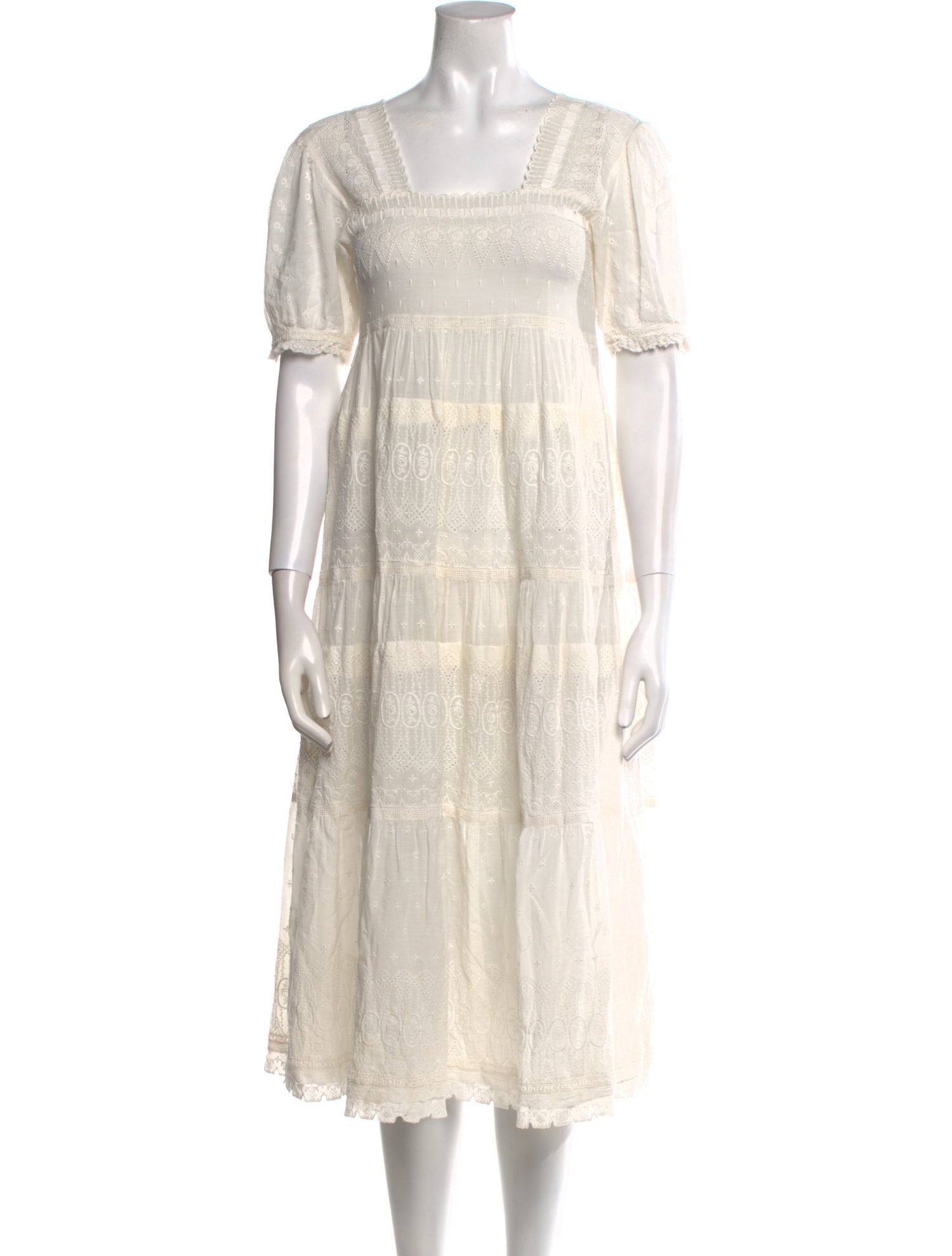 DÔEN Square Neckline Midi Length Dress