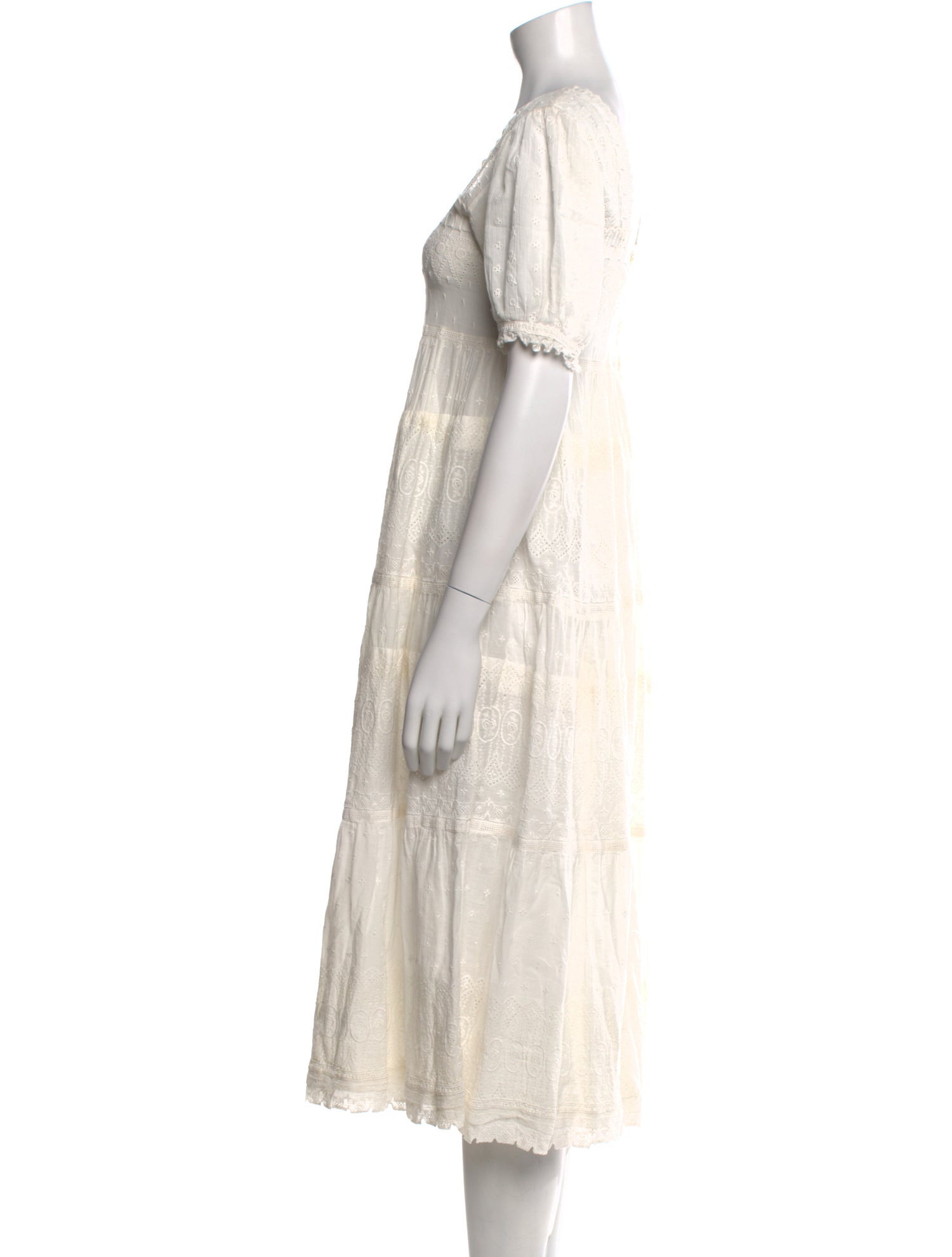 DÔEN Square Neckline Midi Length Dress