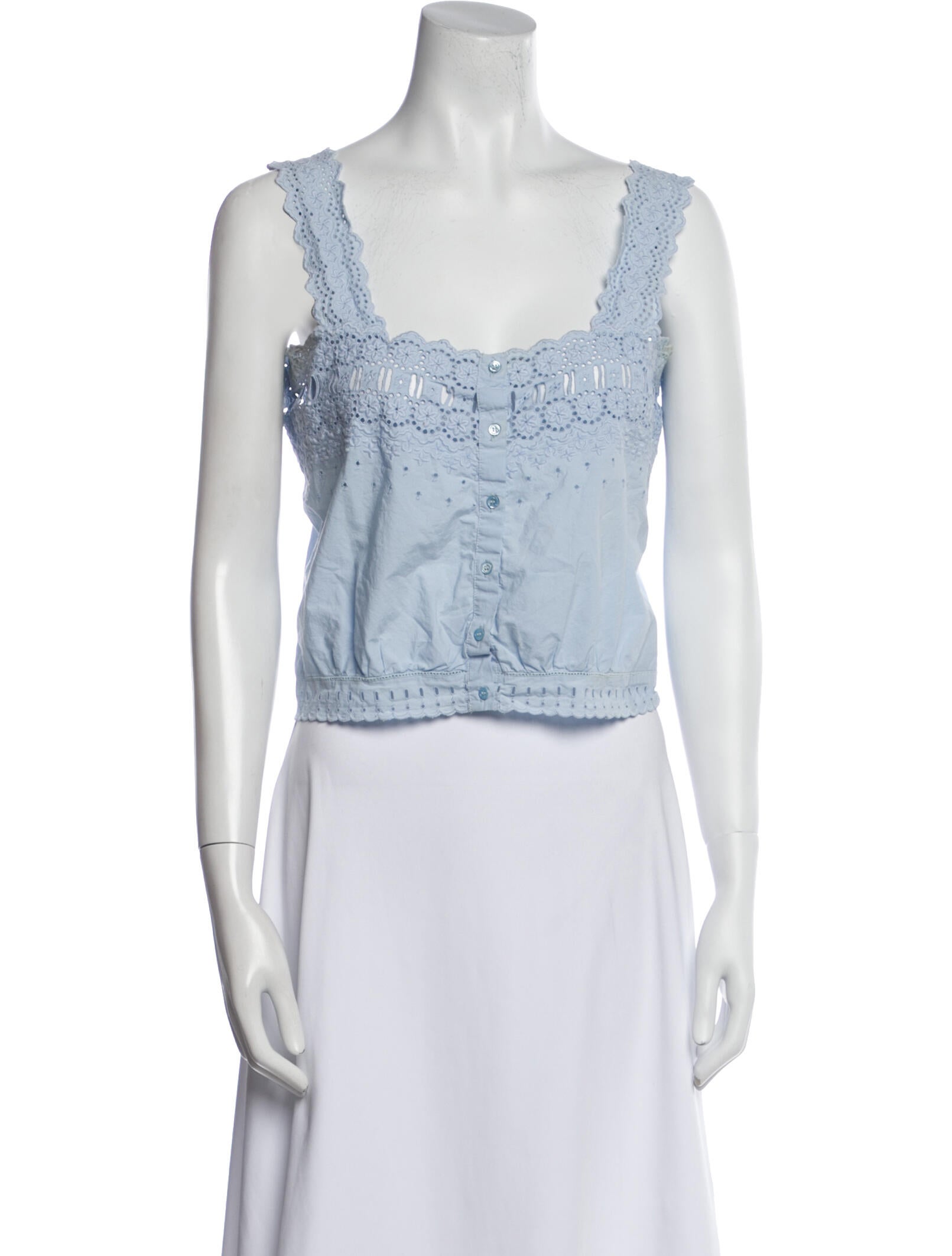 DÔEN Square Neckline Sleeveless Crop Top