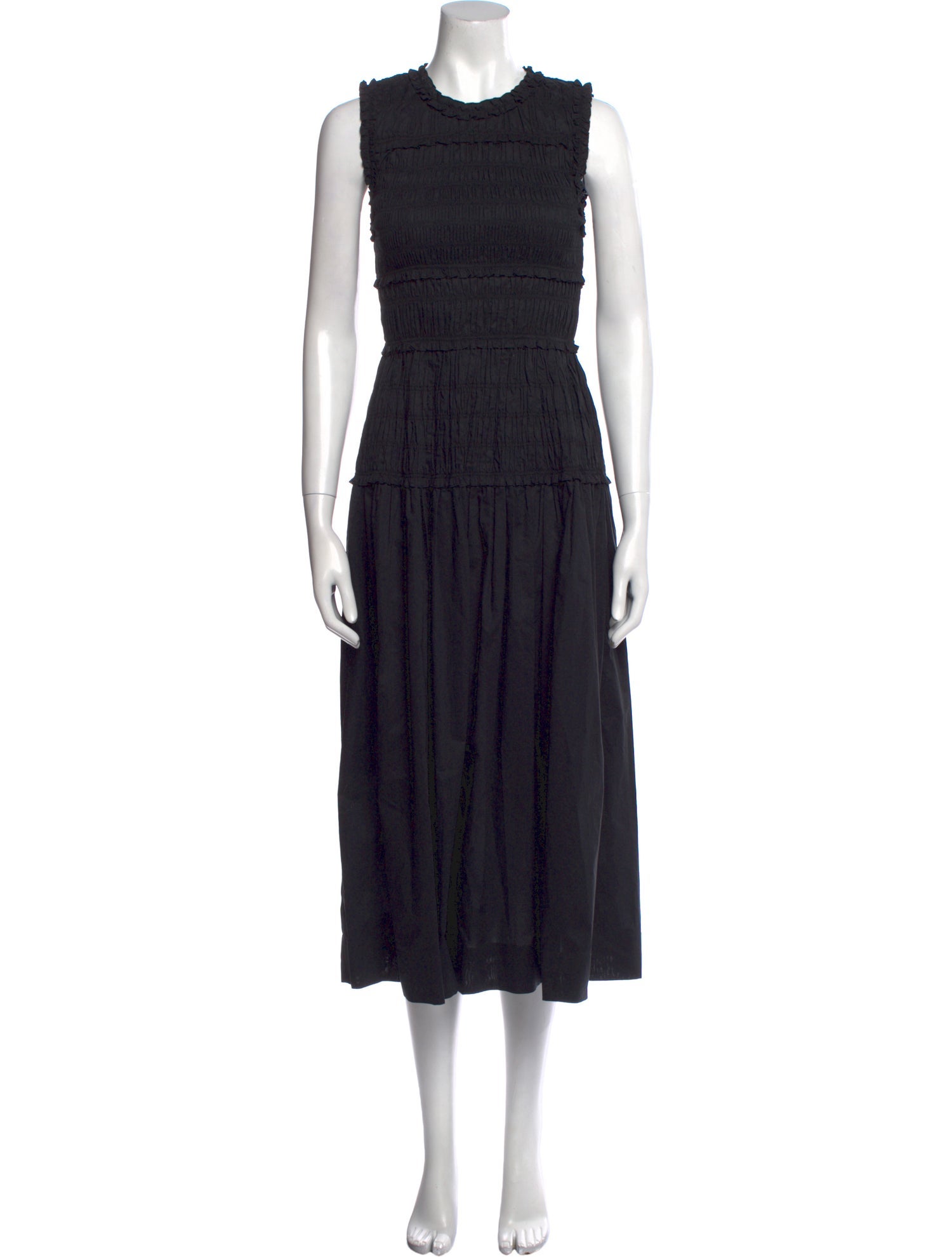DÔEN Crew Neck Knee-Length Dress