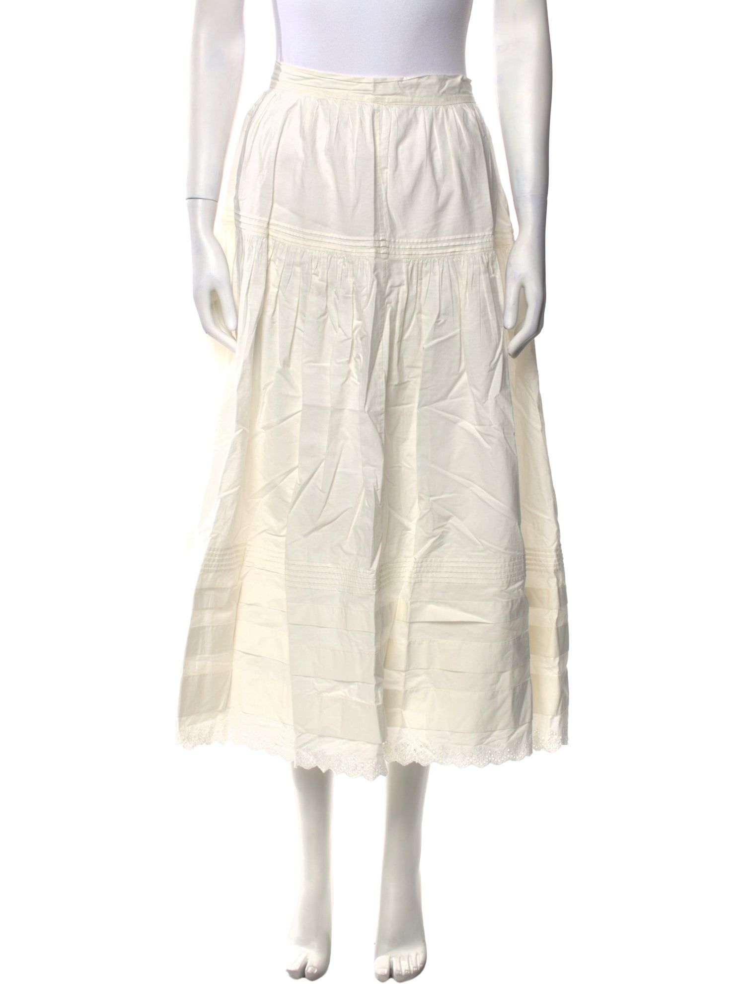 DÔEN Ruffle Embellishment Midi Length Skirt