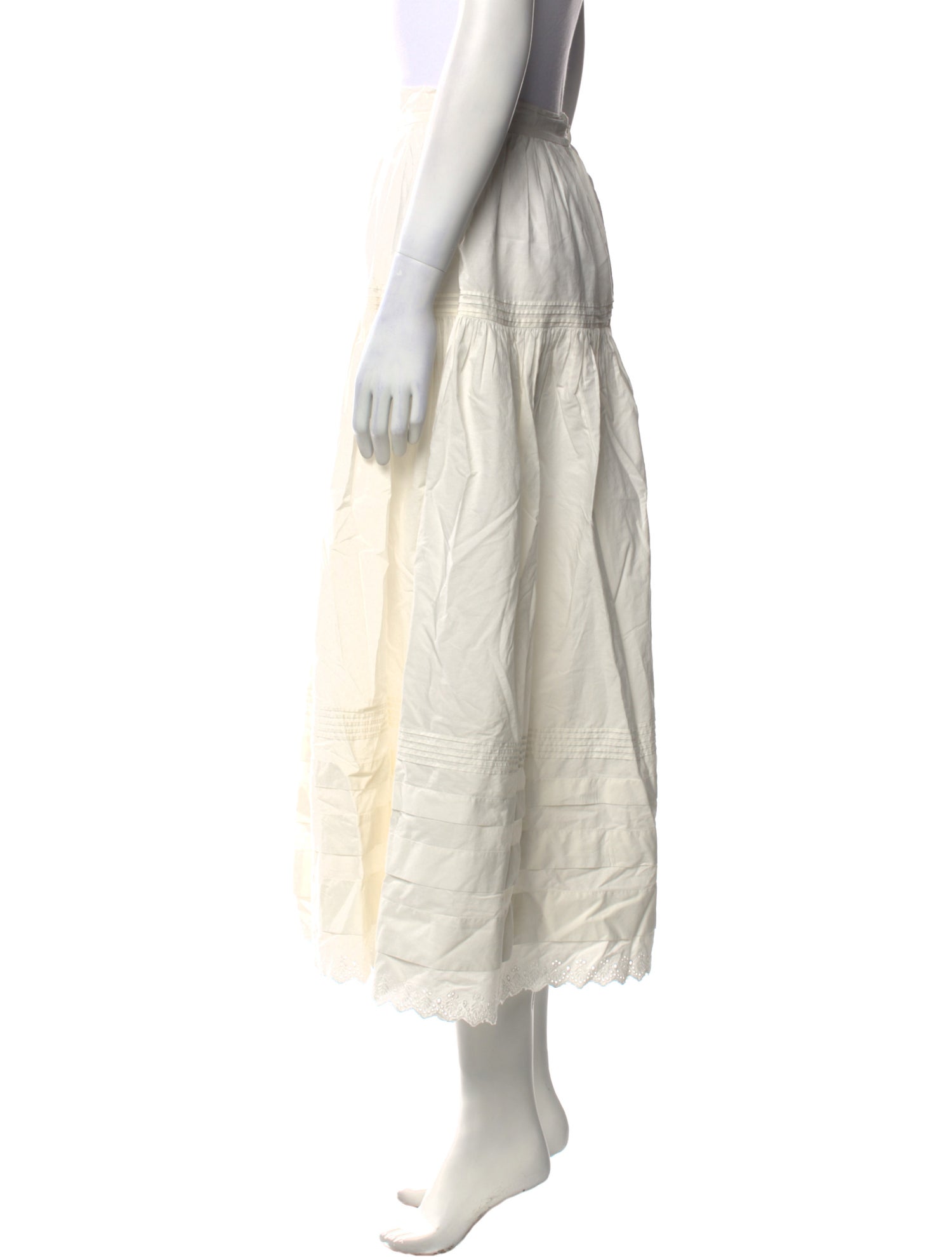 DÔEN Ruffle Embellishment Midi Length Skirt