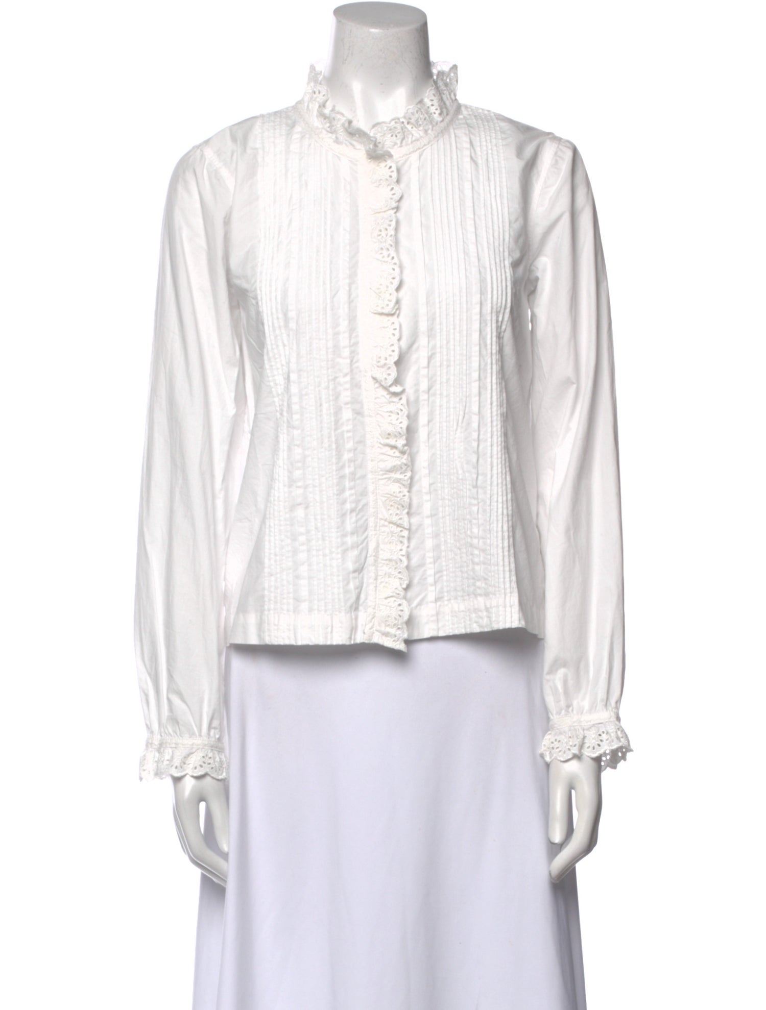 DÔEN Mock Neck Long Sleeve Blouse